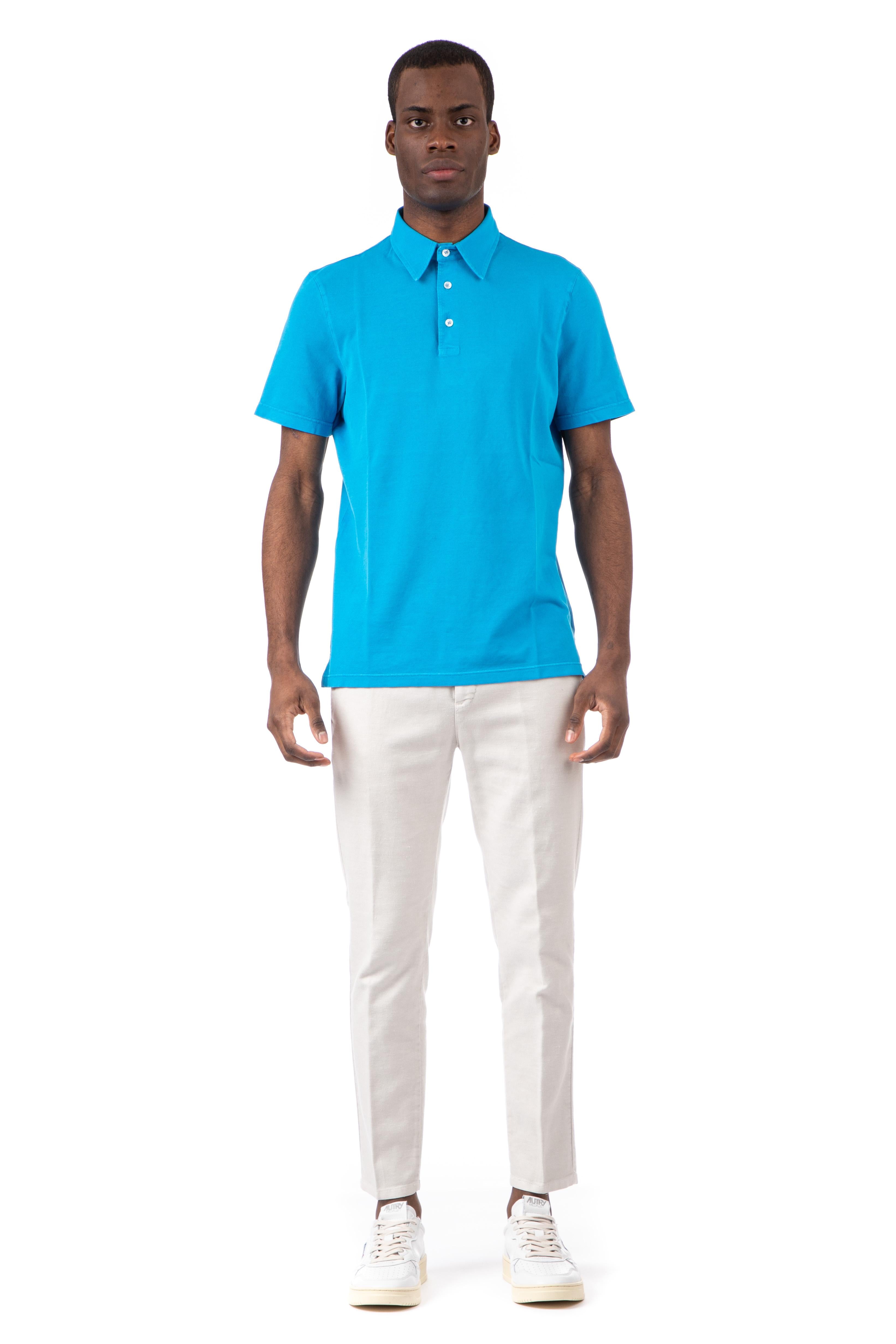Polo in light piquet frosted 5UEF0127/3 116 Fedeli 