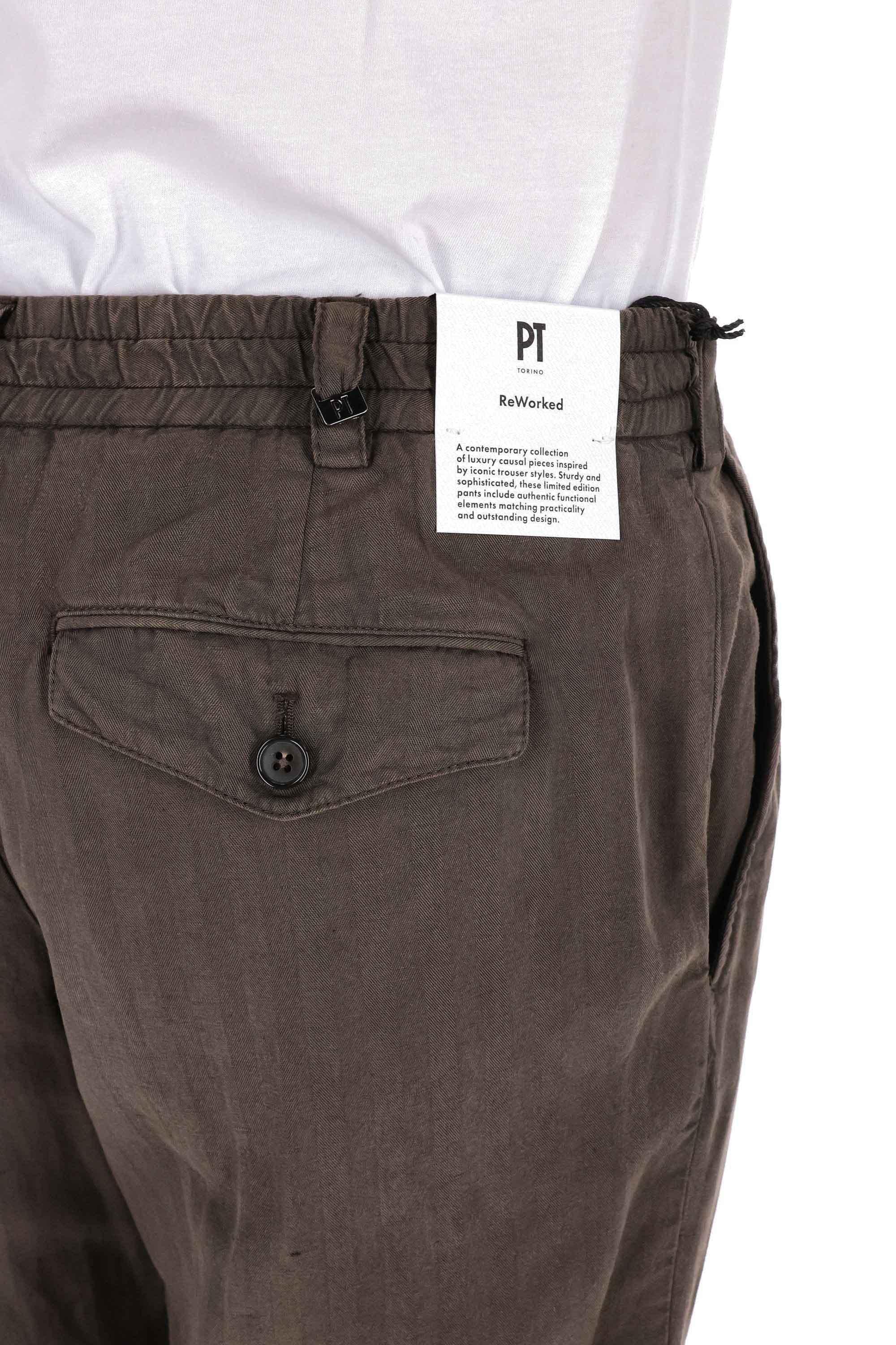 Pantalone a resca in lyocell-lino-cotone The Rebel fit RTRBB30REW SD61 Y177 PT Torino 