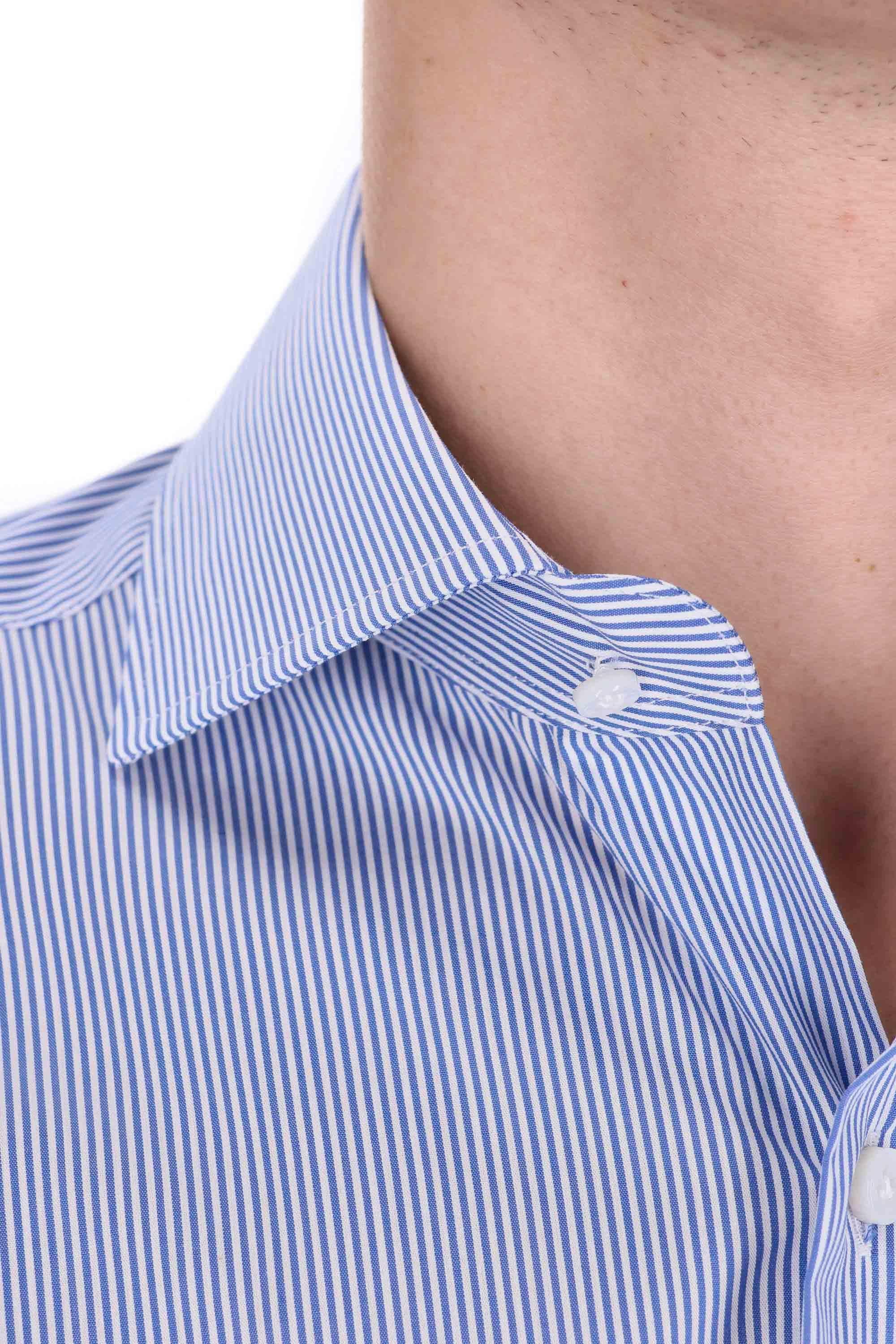 Barba Camicia bacchettata in popeline stretch linea Milano I1U13P0150031.U 0002 