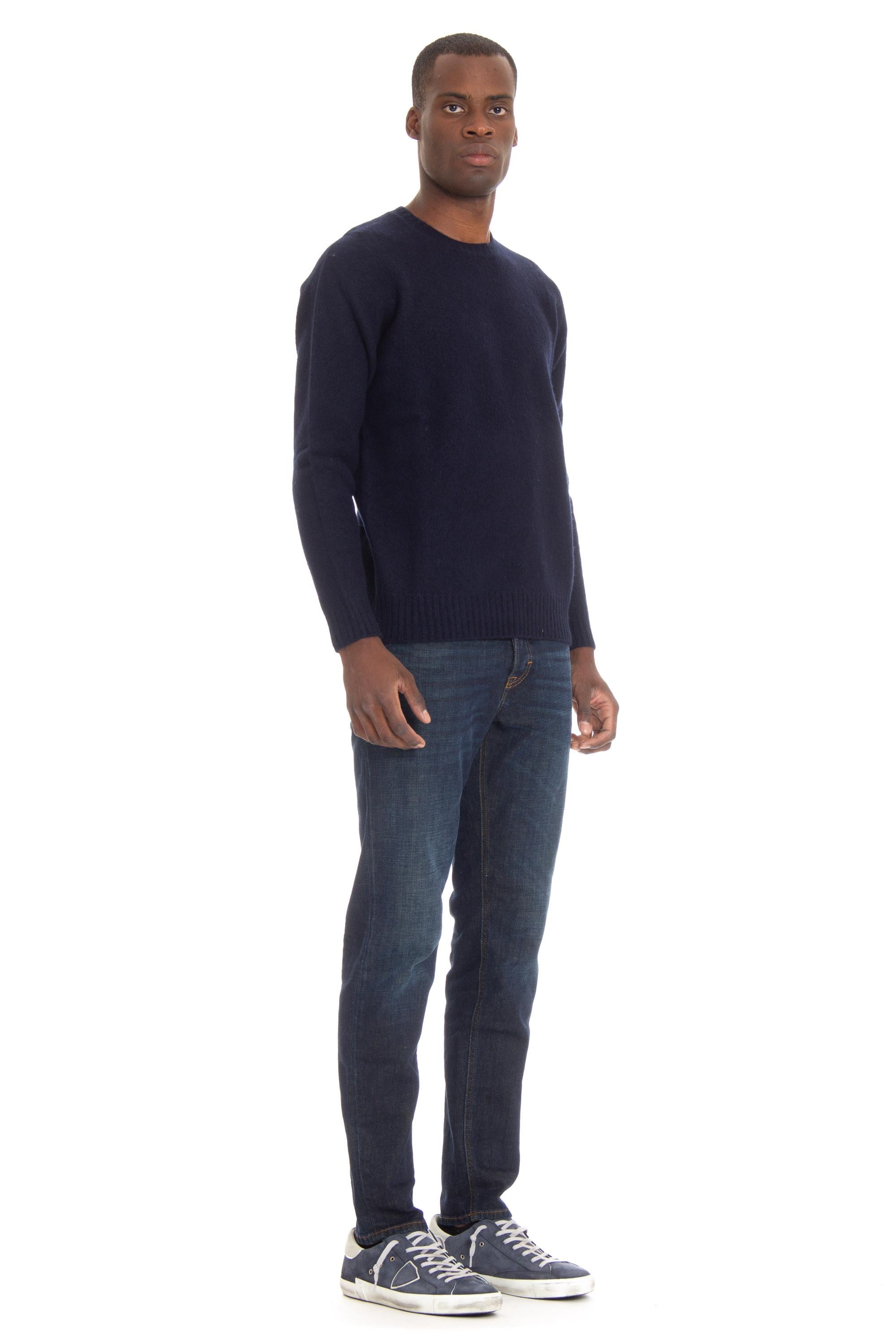 Drumohr Maglia girocollo in lana garzata supersoft D8W103G_NEW3 790 