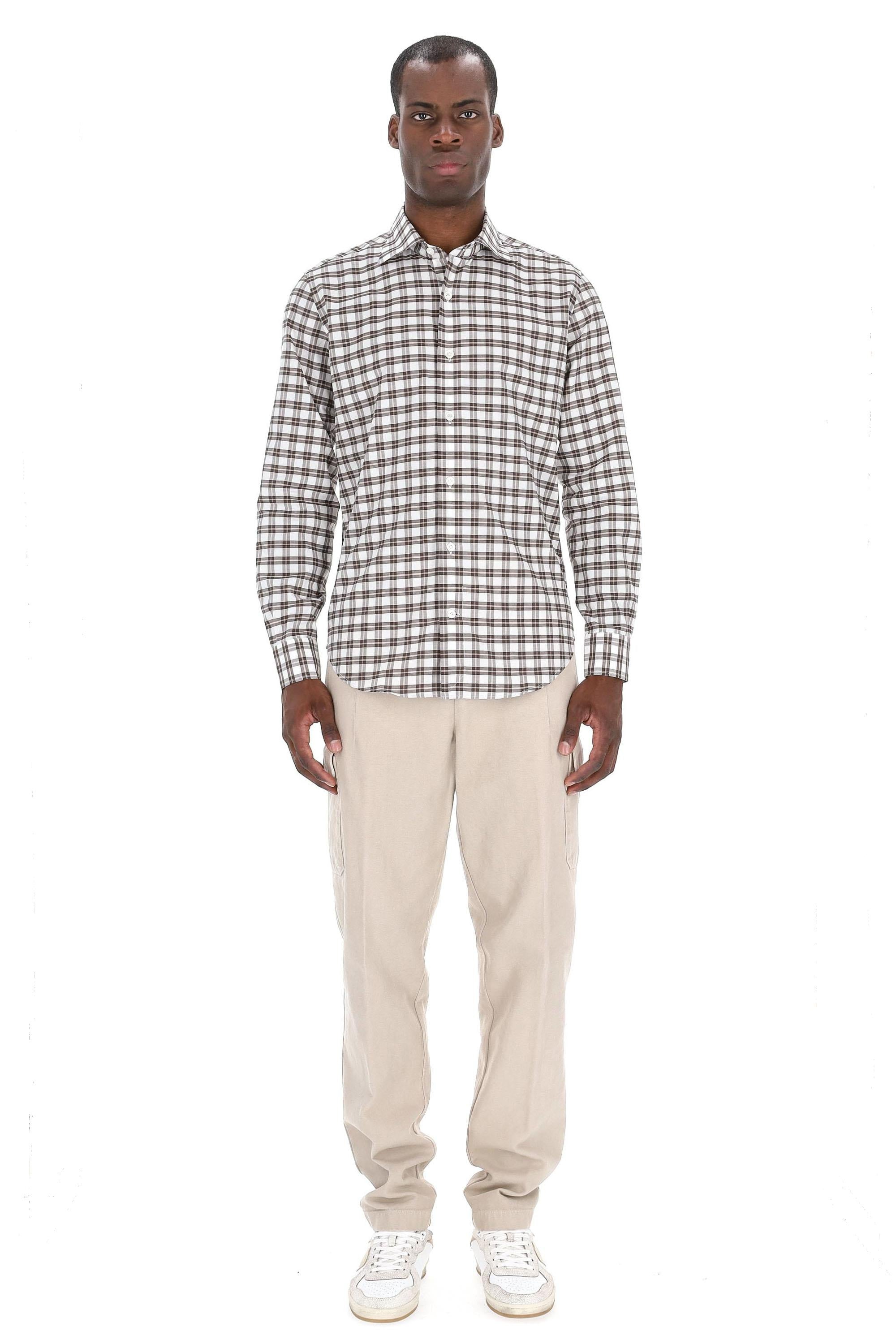 Camicia check in cotone L75CAMK01 TES0L141 25 Eleventy 