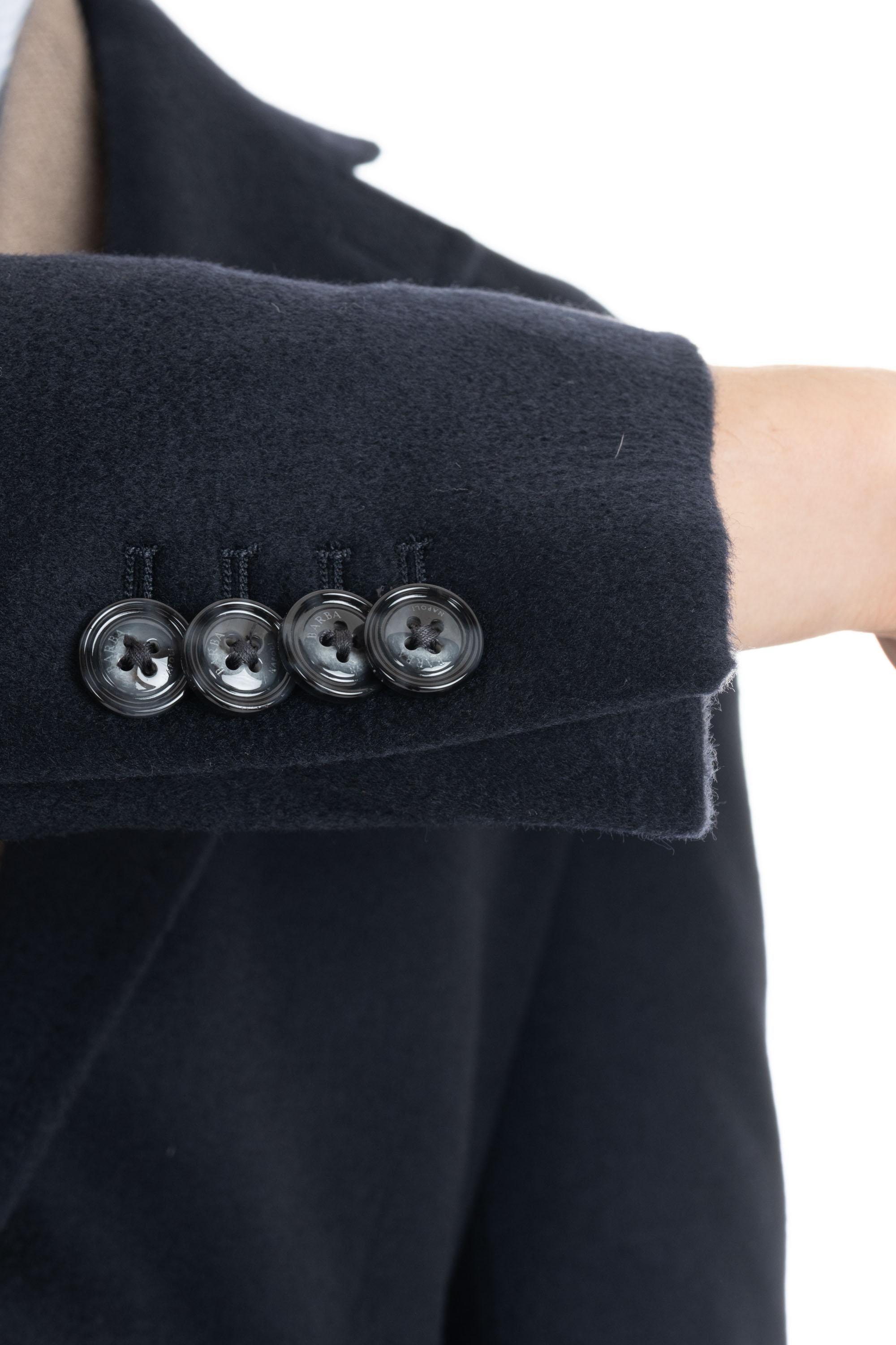 Cappotto monopetto in puro cashmere COAT 43084 0001 Barba 