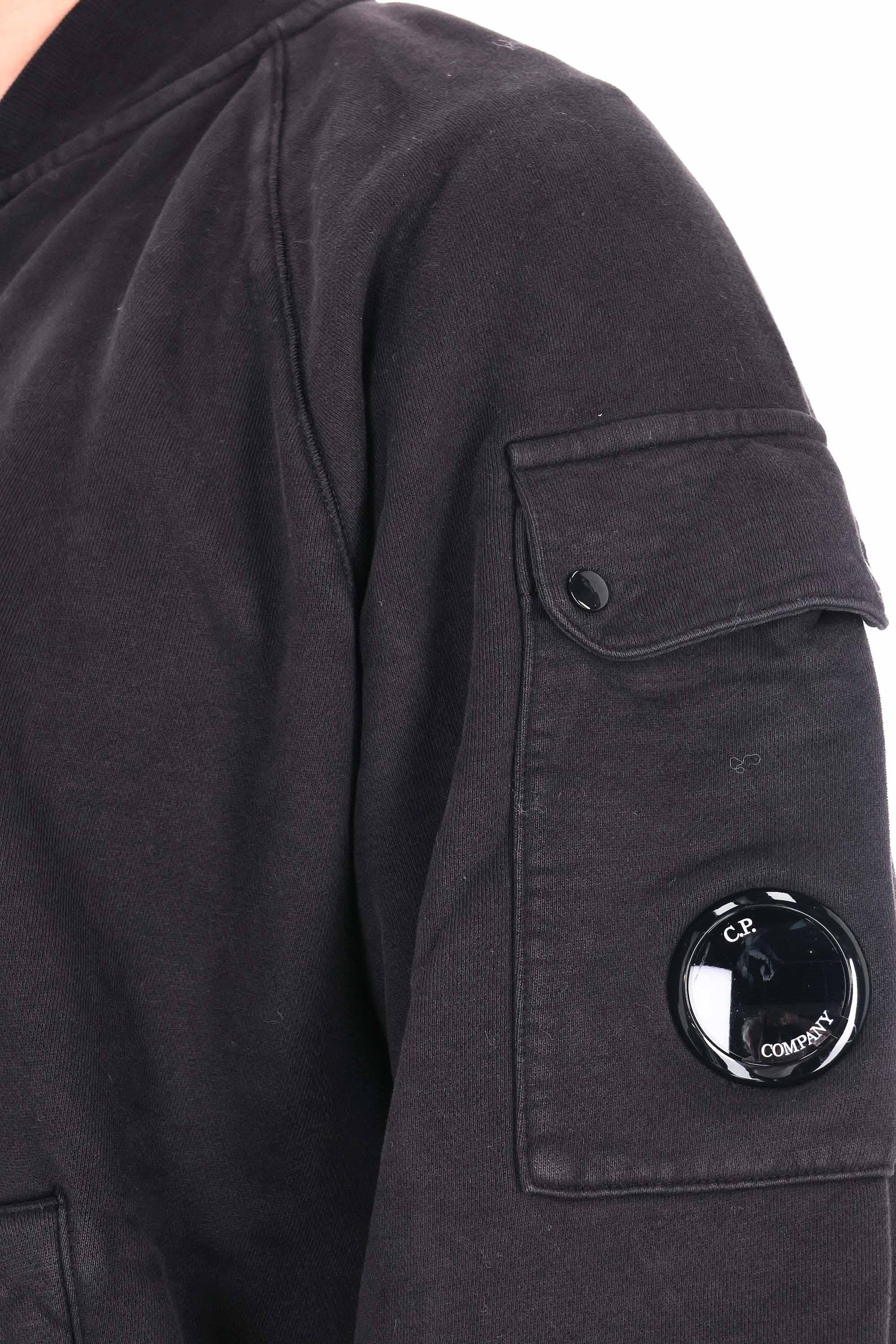 CP Company Felpa full zip in cotone brushed MSS205A00-6372G 999 