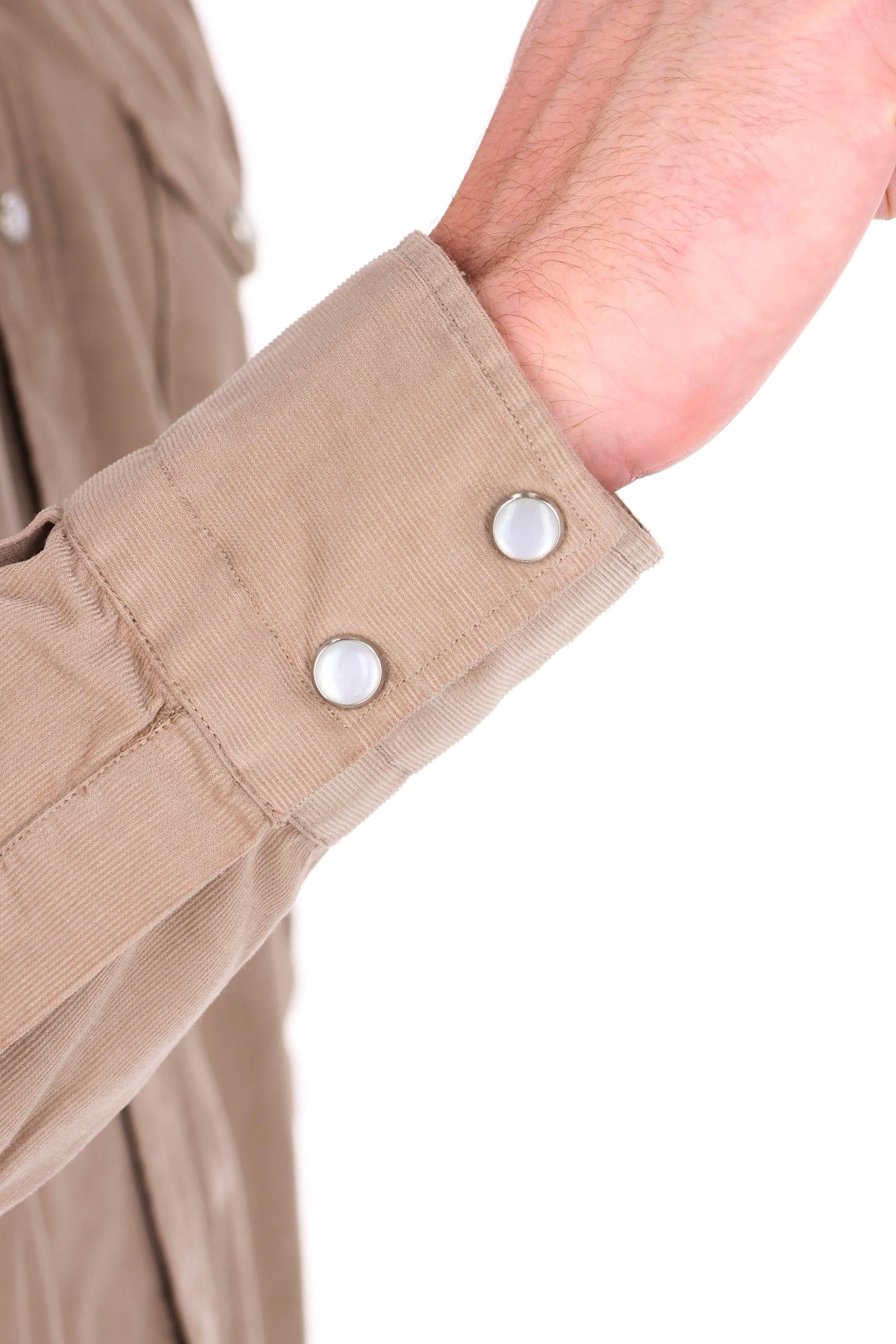 Barba Camicia in velluto duemila righe modello texano WSU02P2050060.U 0006 