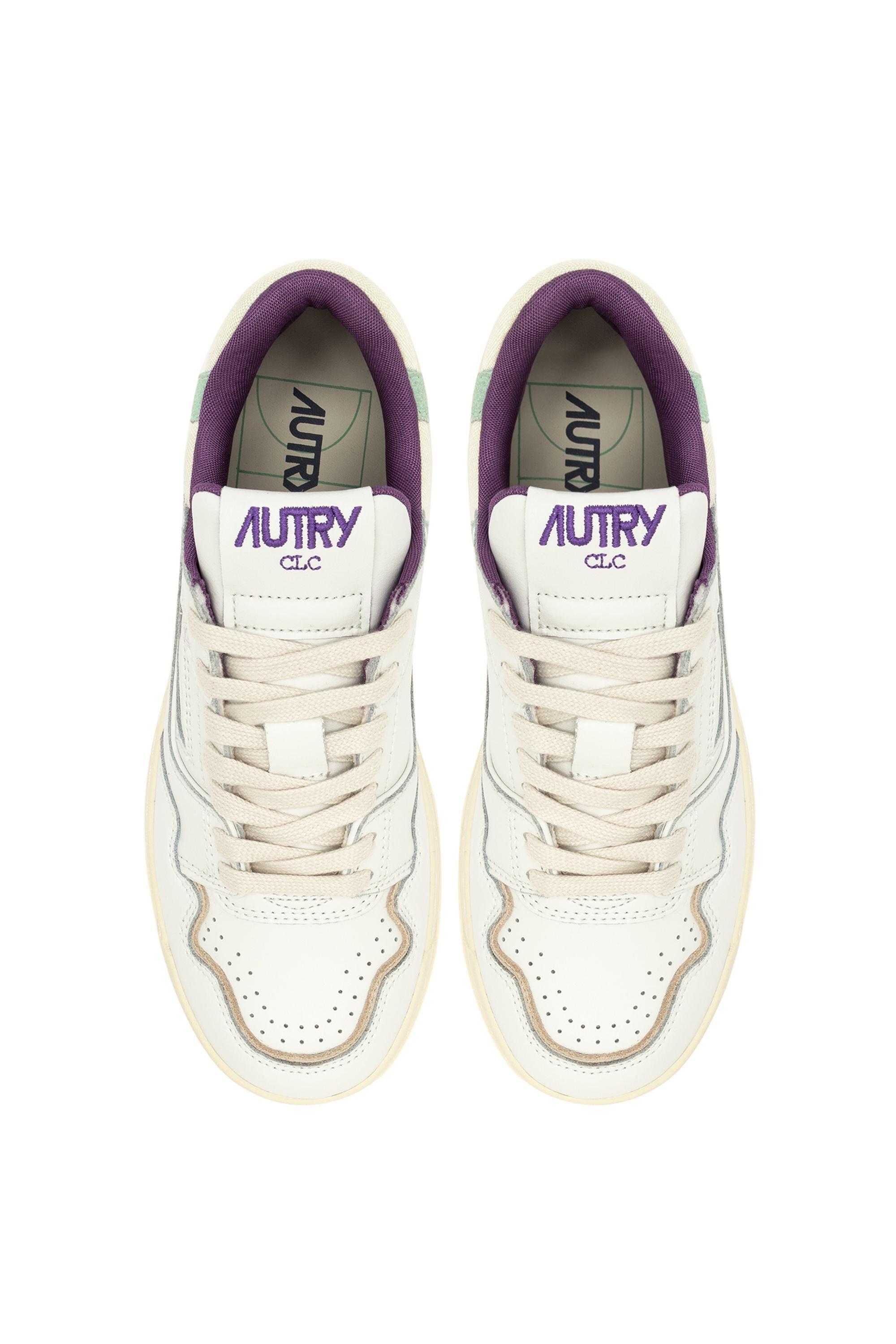 Autry Sneaker donna CLC con dettagli viola ROLW MY05 WHT/CAMEOGREEN 