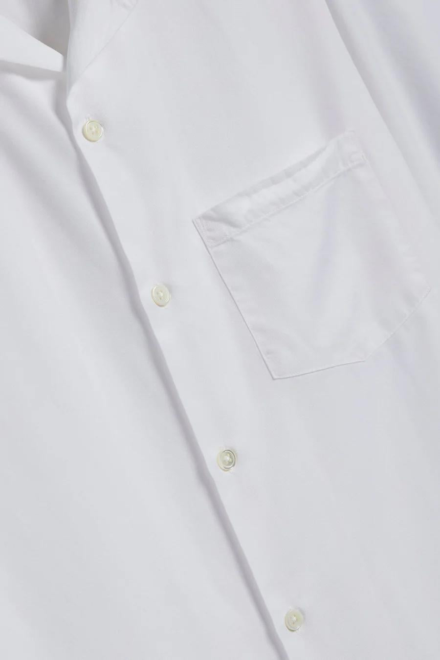 Portuguese Flannel Camicia Dogtown in tencel collo bowling 032 OFF WHITE 
