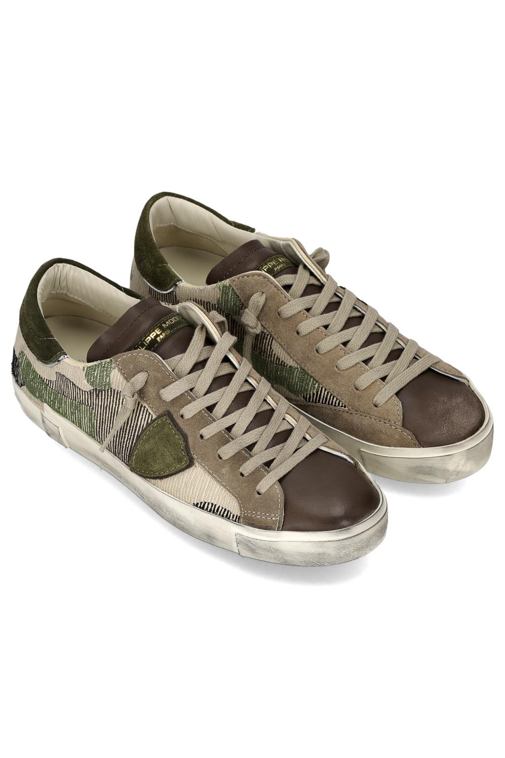 Philippe Model Sneaker camouflagein tessuto e pelle modello Paris PRLU PRSX_4 CB03 