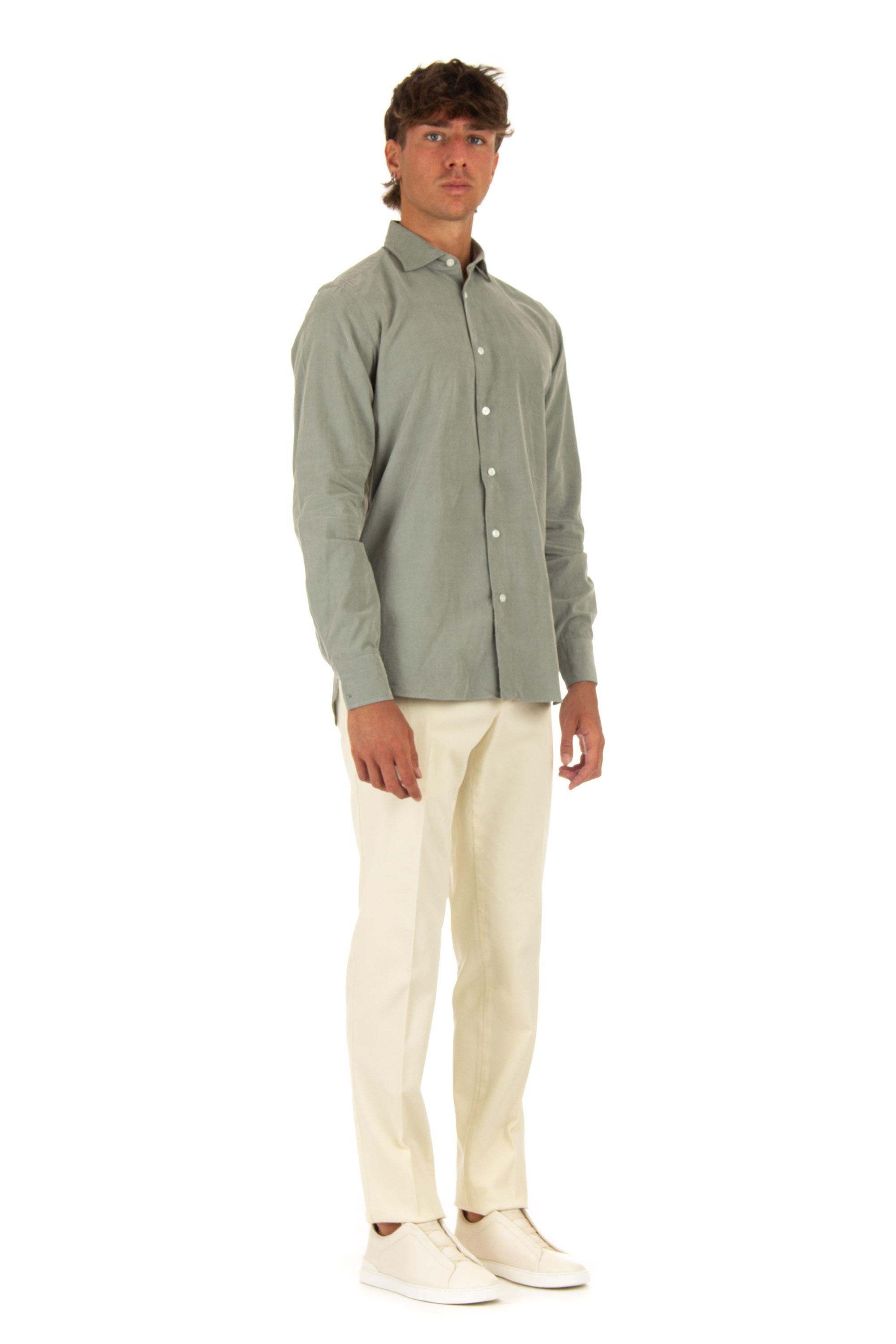 Camicia sartoriale in velluto 2000 righe 17025/2 15 Borriello 
