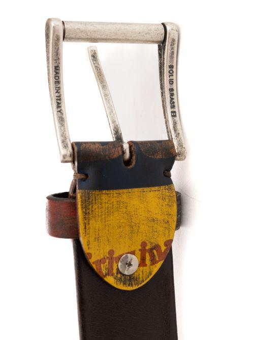 Artigianato Italiano Cintura artigianale in pelle evocativa "Graf2" ARTICOLO GRAF 2 MLTCLR 