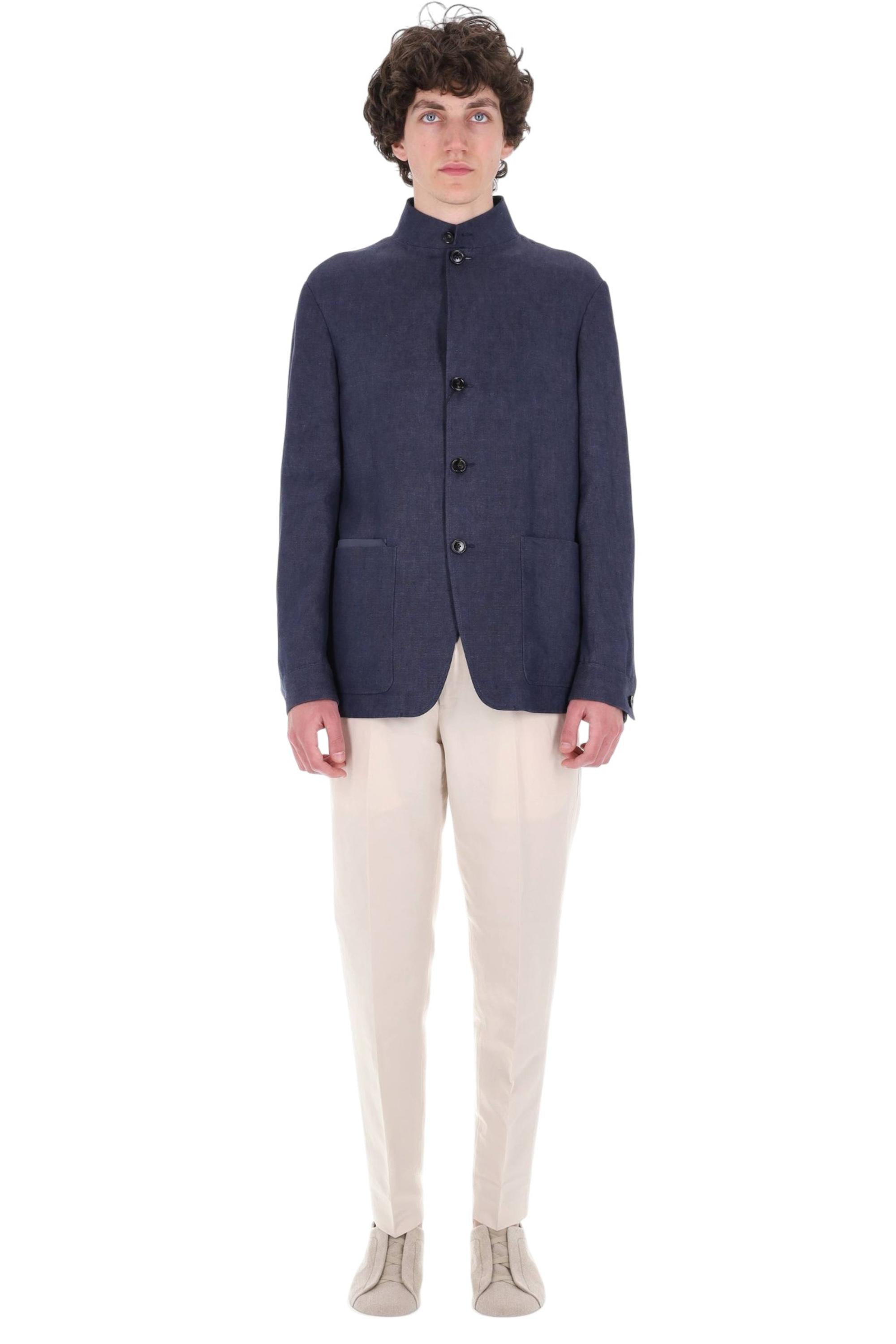 Zegna Chore jacket in lino modello Il Conte 373C74A3-1VHKQ0 7R 