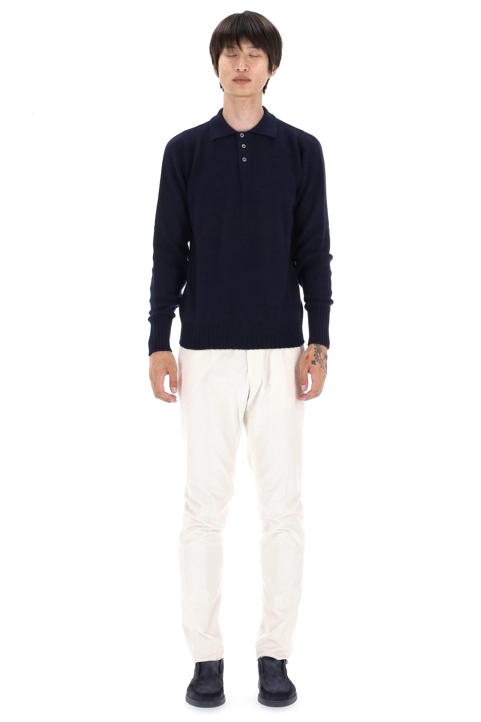 Polo-maglieria in lana di agnello D4W145L-4 790 Drumohr 
