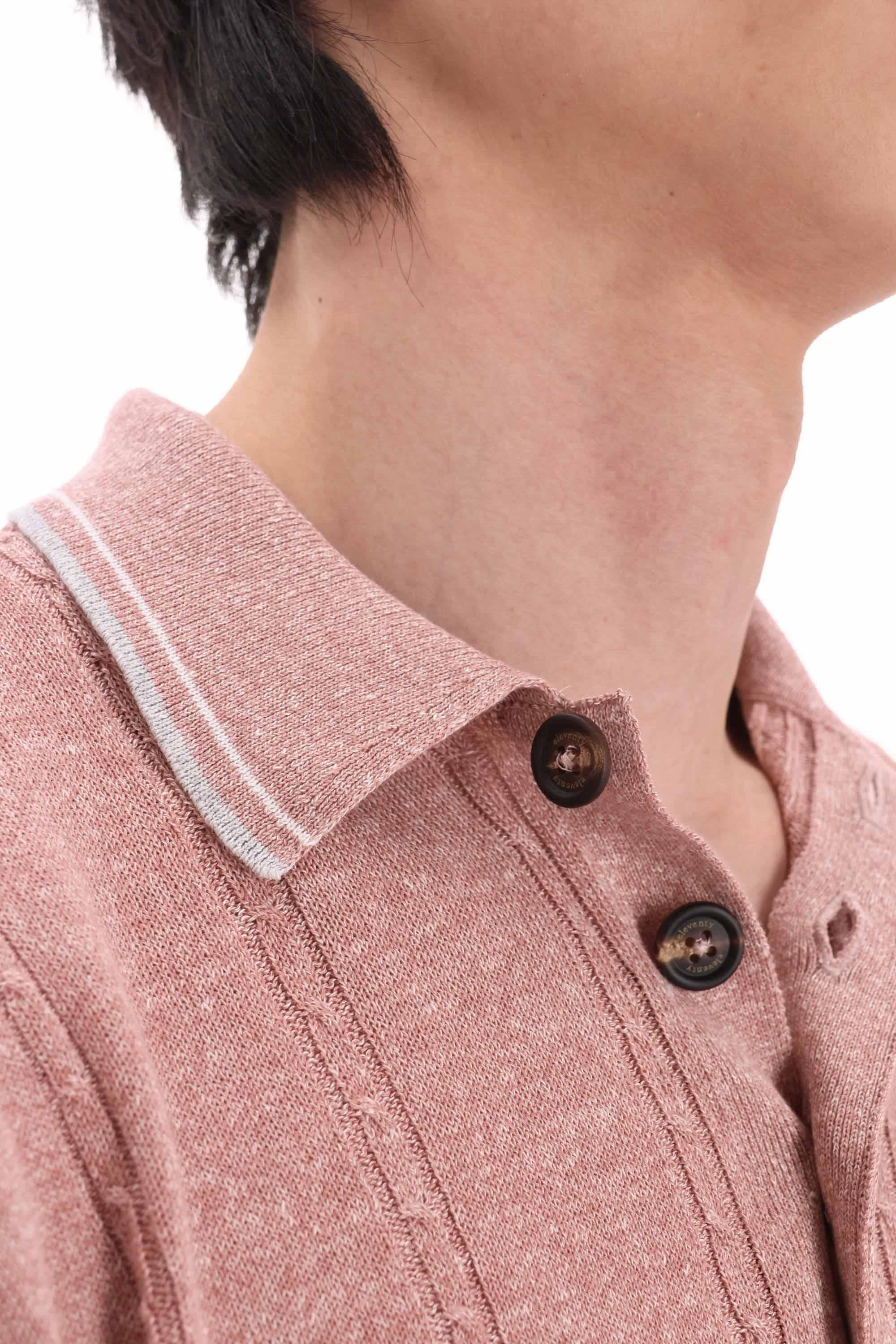 Eleventy Polo a trecce in lino-cotone M76MAGM42 MAG0M018/2 991301 