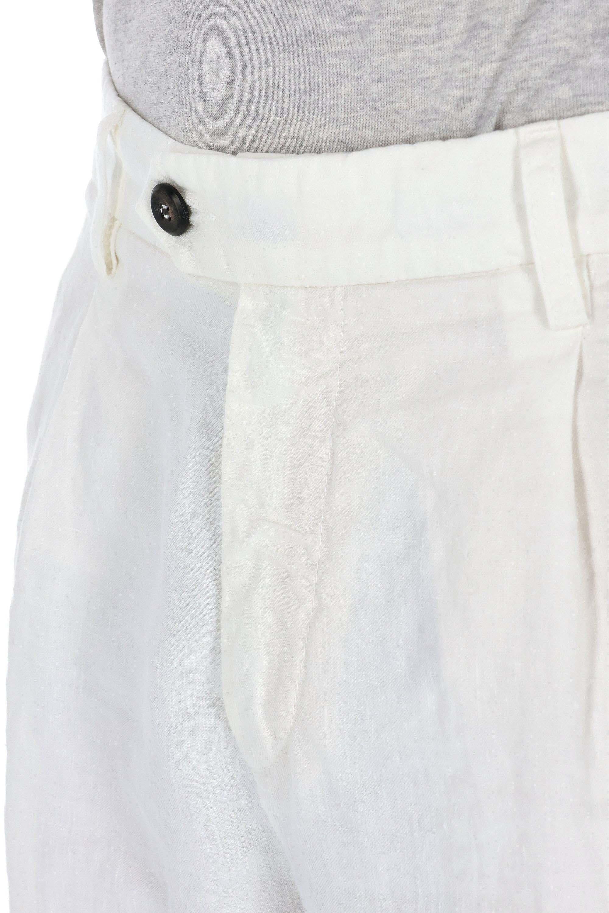 Pantalone in lino con pences K75PANJ05 TET0K002 01 Eleventy 