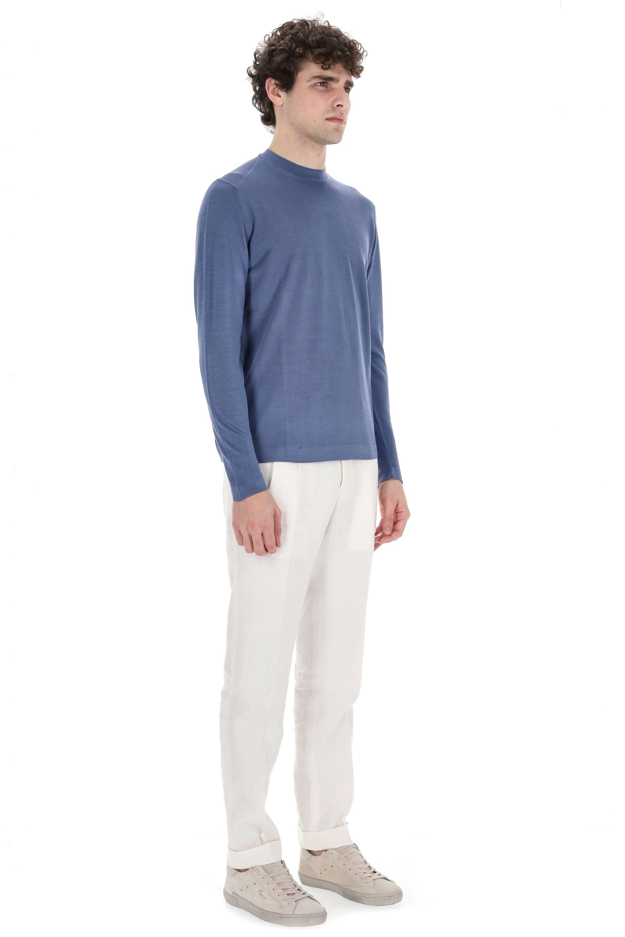 Maglia girocollo in seta manica lunga D0S103 730 Drumohr 