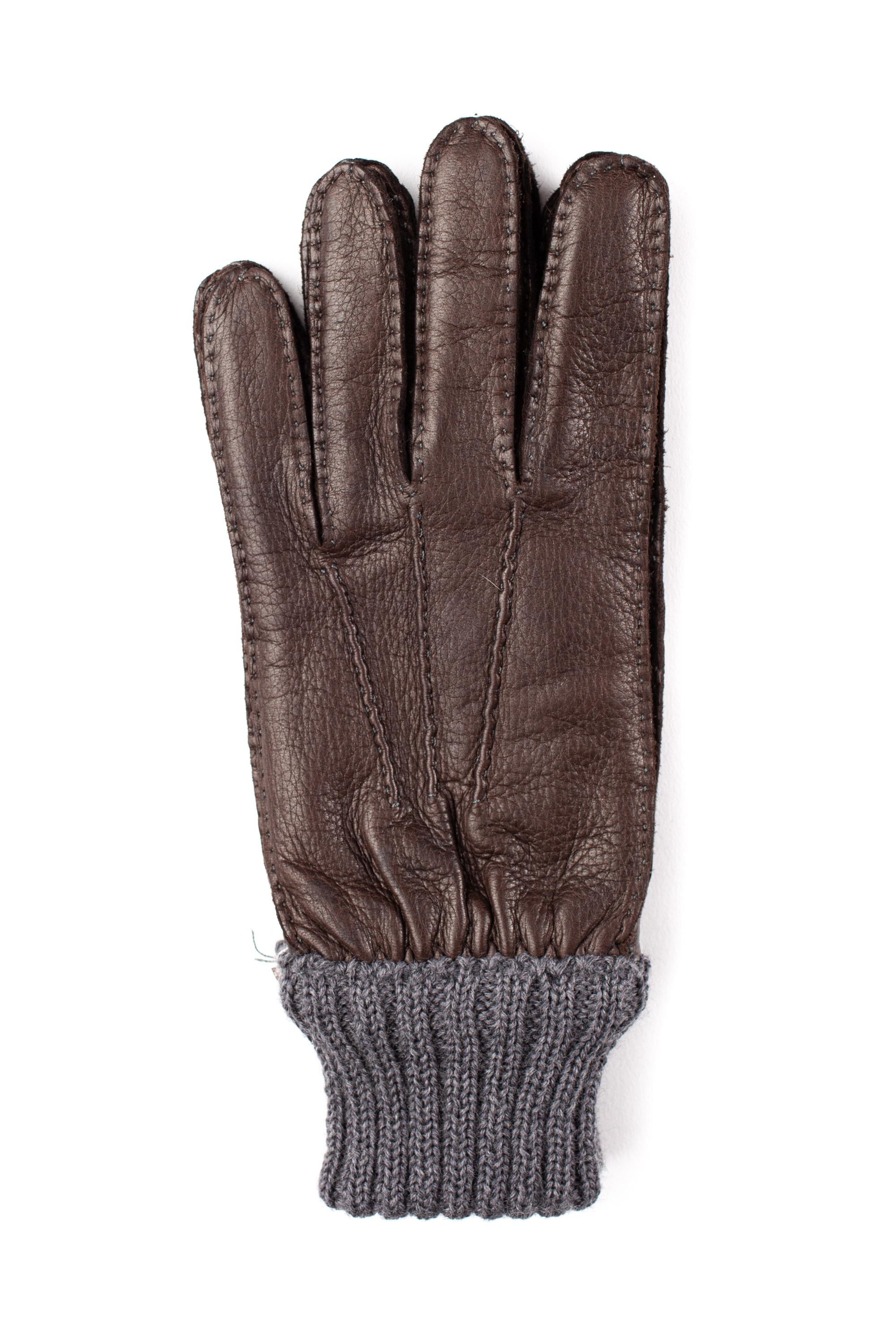 Guanto in cervo interno cashmere 182 MOR Restelli 
