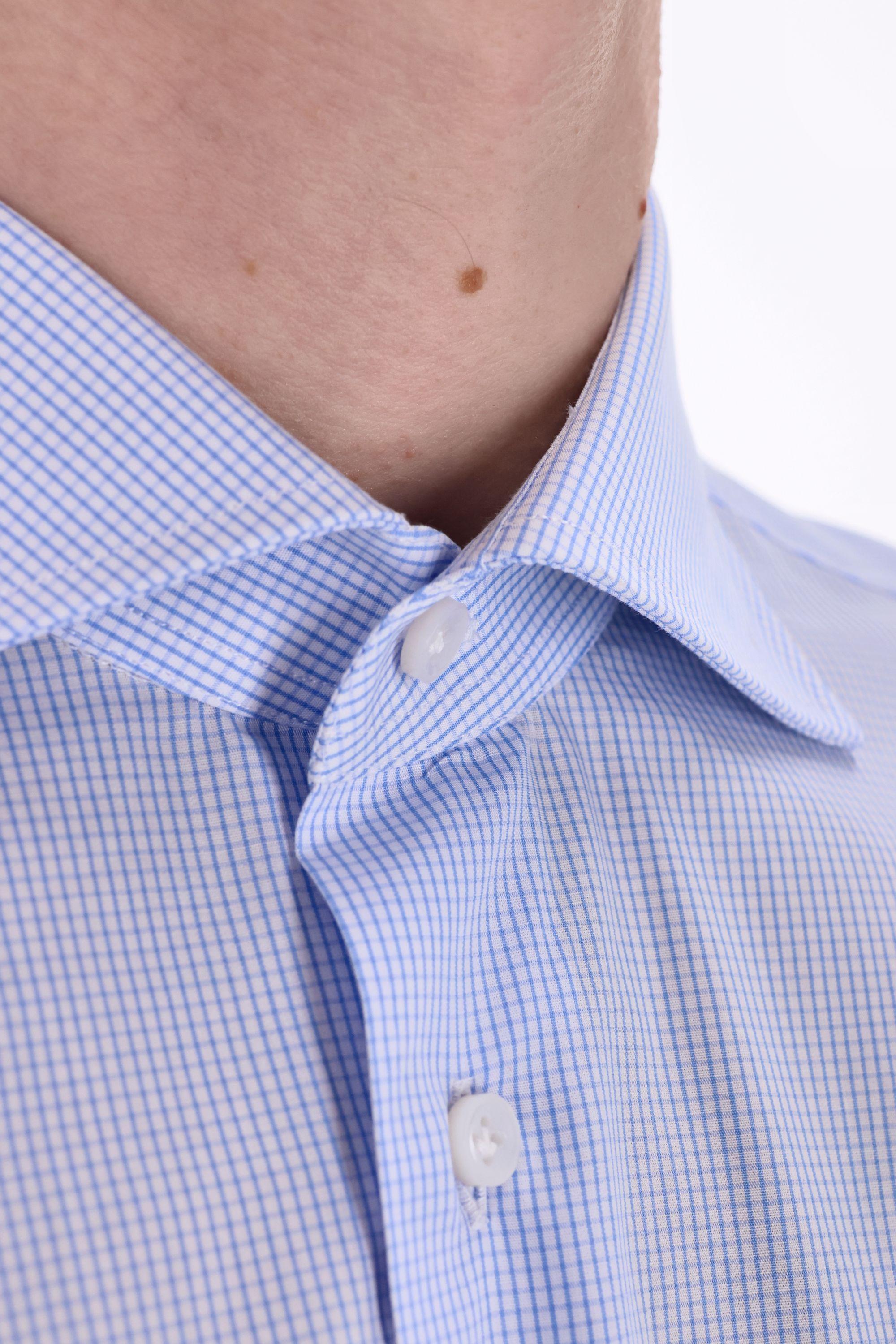 Borriello Camicia sartoriale micro quadretto in cotone 19030 4 