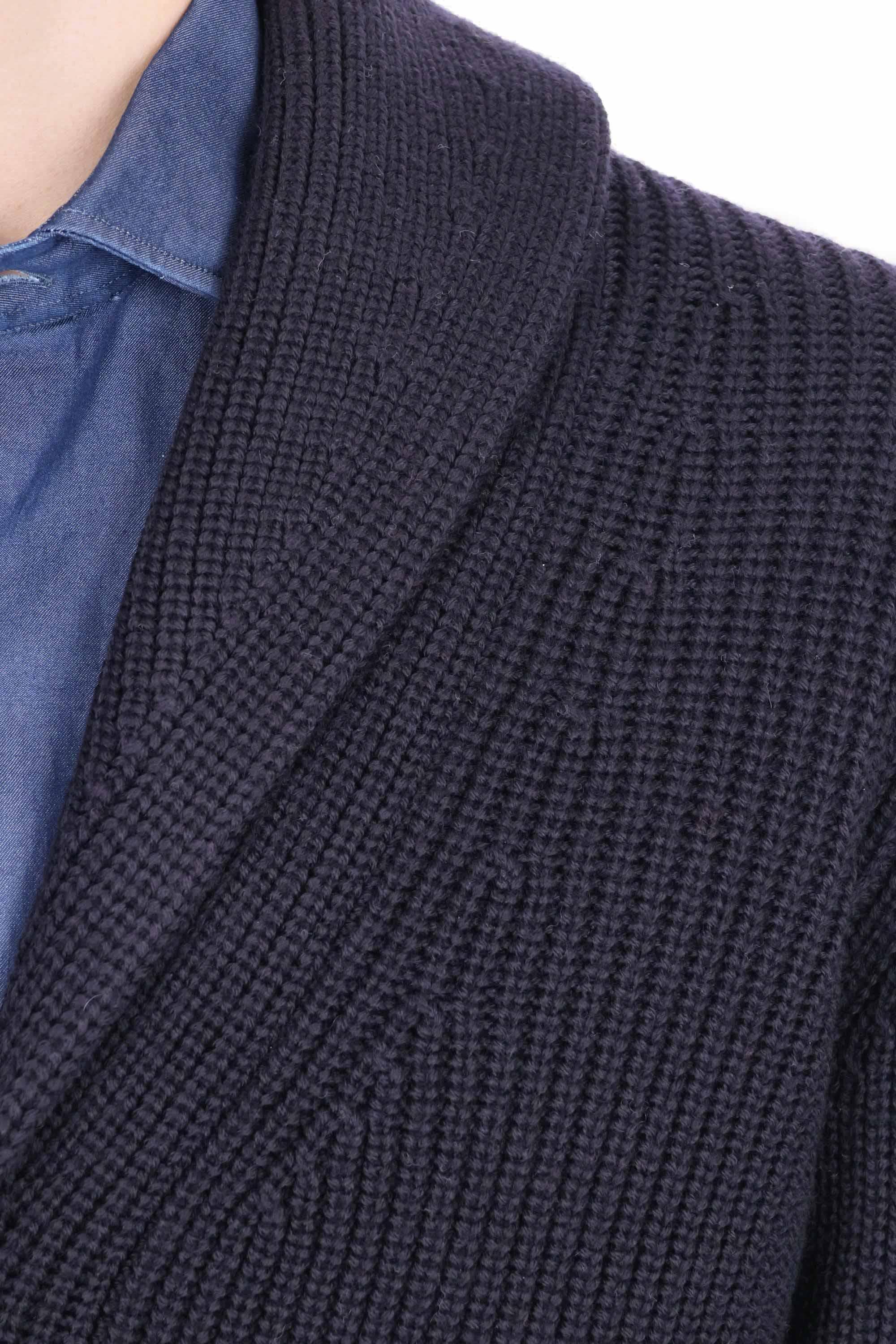 Drumohr Cardigan con collo a scialle in lana merino D5M419PNL-2 785 