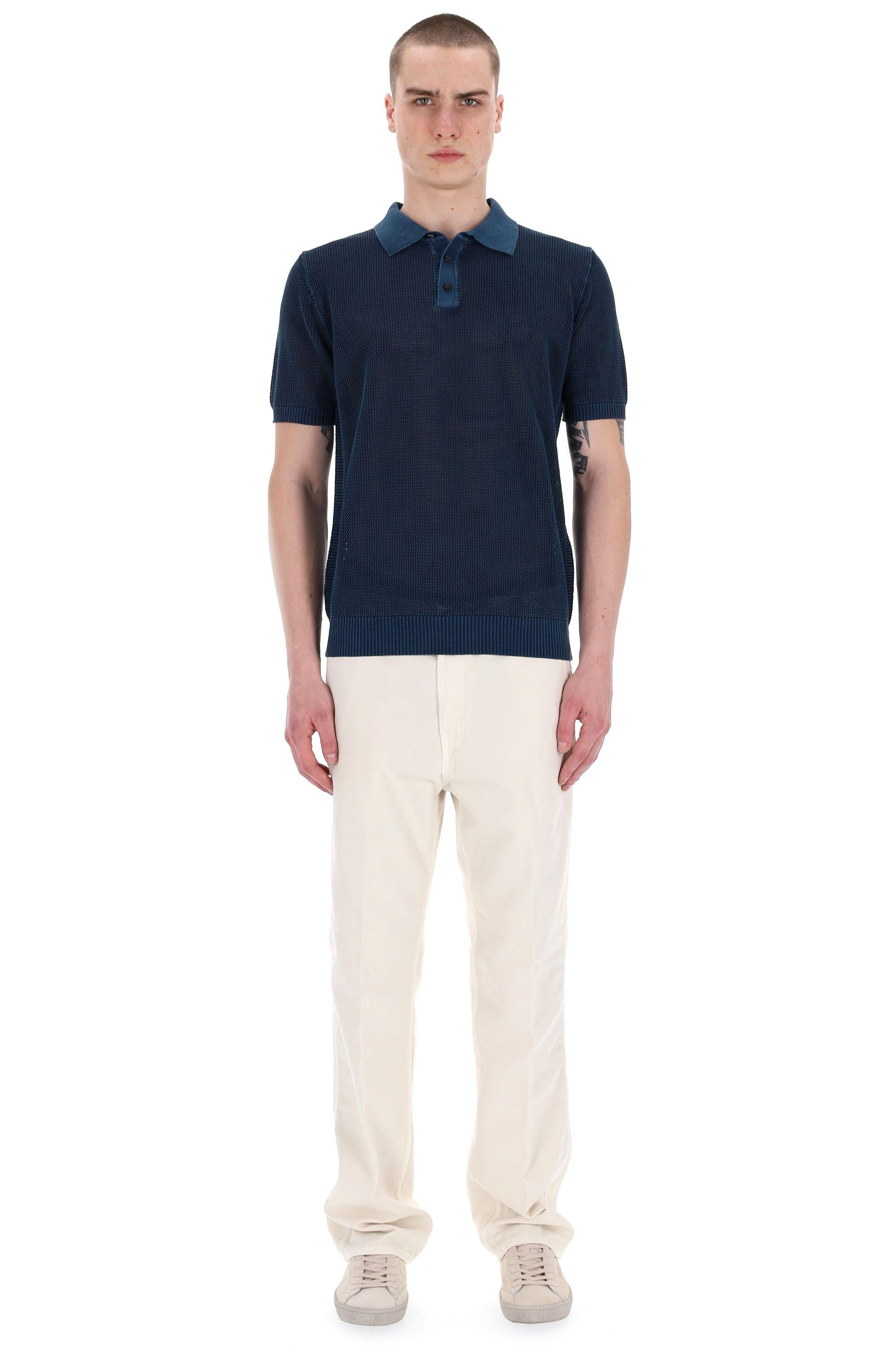 Polo in cotone lavorazione a punto aperto RB12124 RB1210 Roberto Collina 