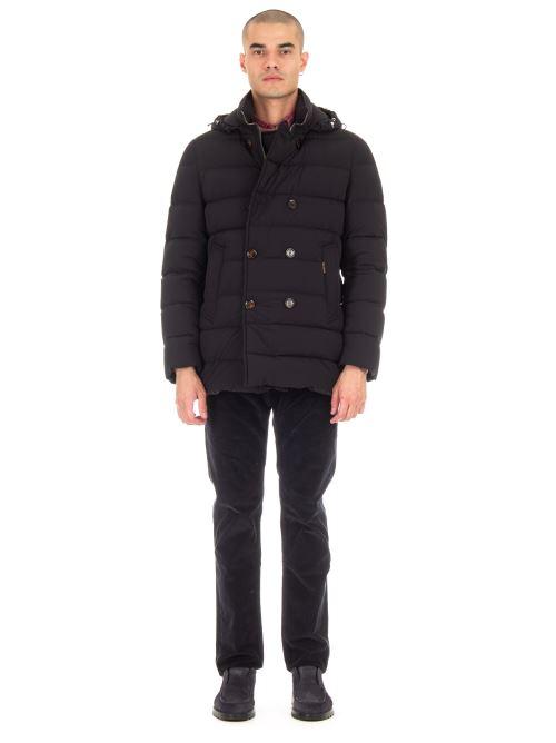 Piumino doppiopetto con collo in castoro mod. zarbo-stp ZARBO-STP/2 U0498 Moorer 