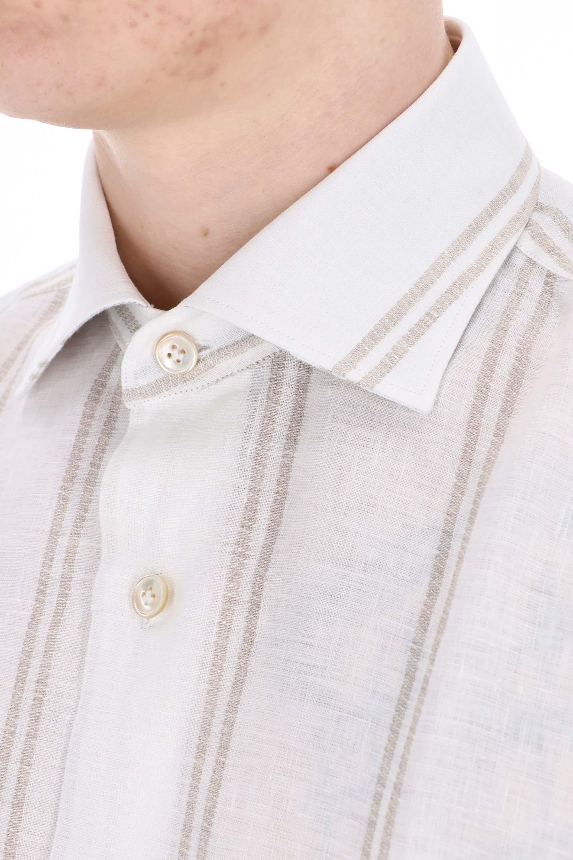 Camicia bacchetta special in lino K75CAMH03 TES0K159/2 01-02 Eleventy 