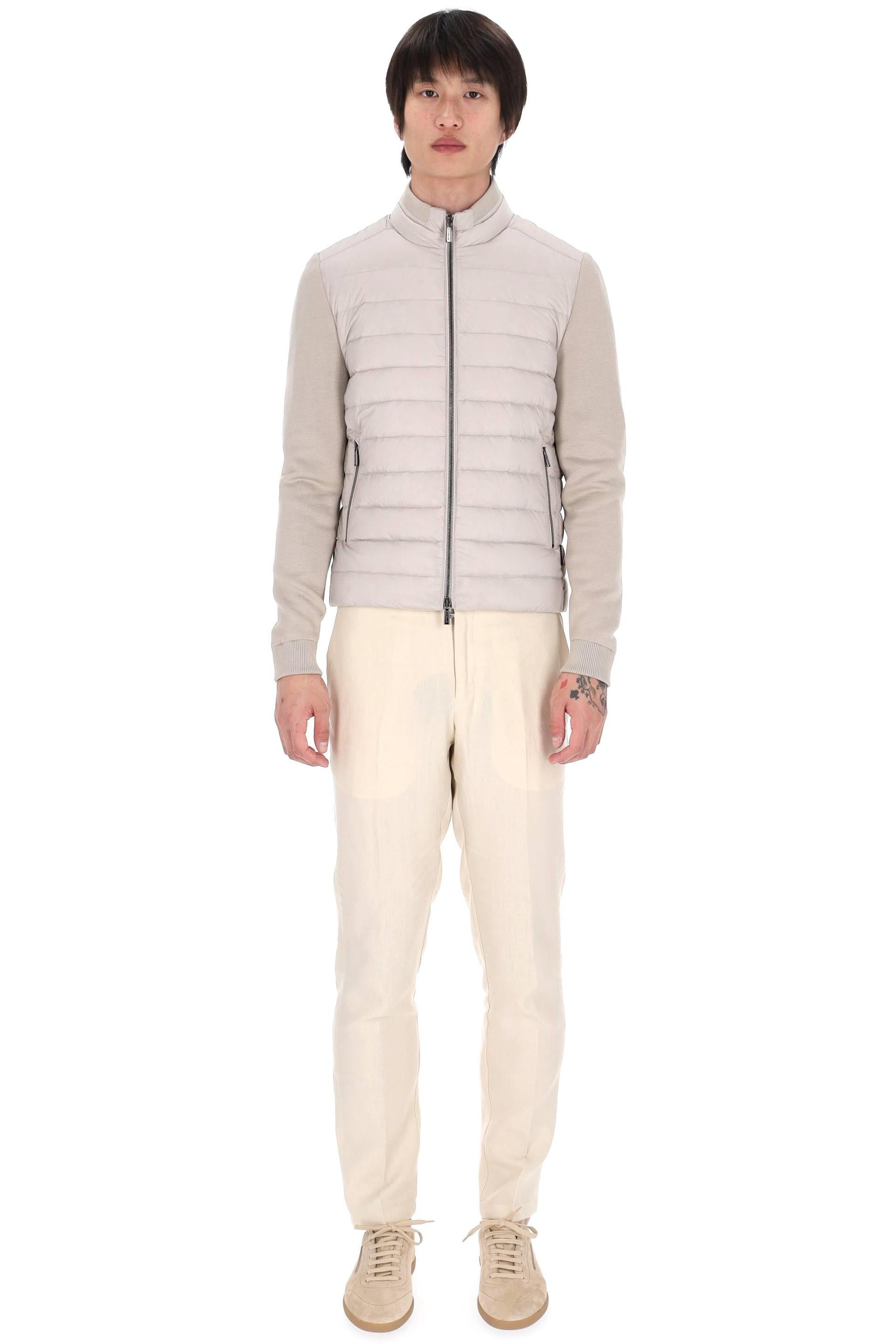 Moorer Piumino bomber con maniche in maglia mod. Cattaneo-S3r CATTANEO-S3R MANDORLA 