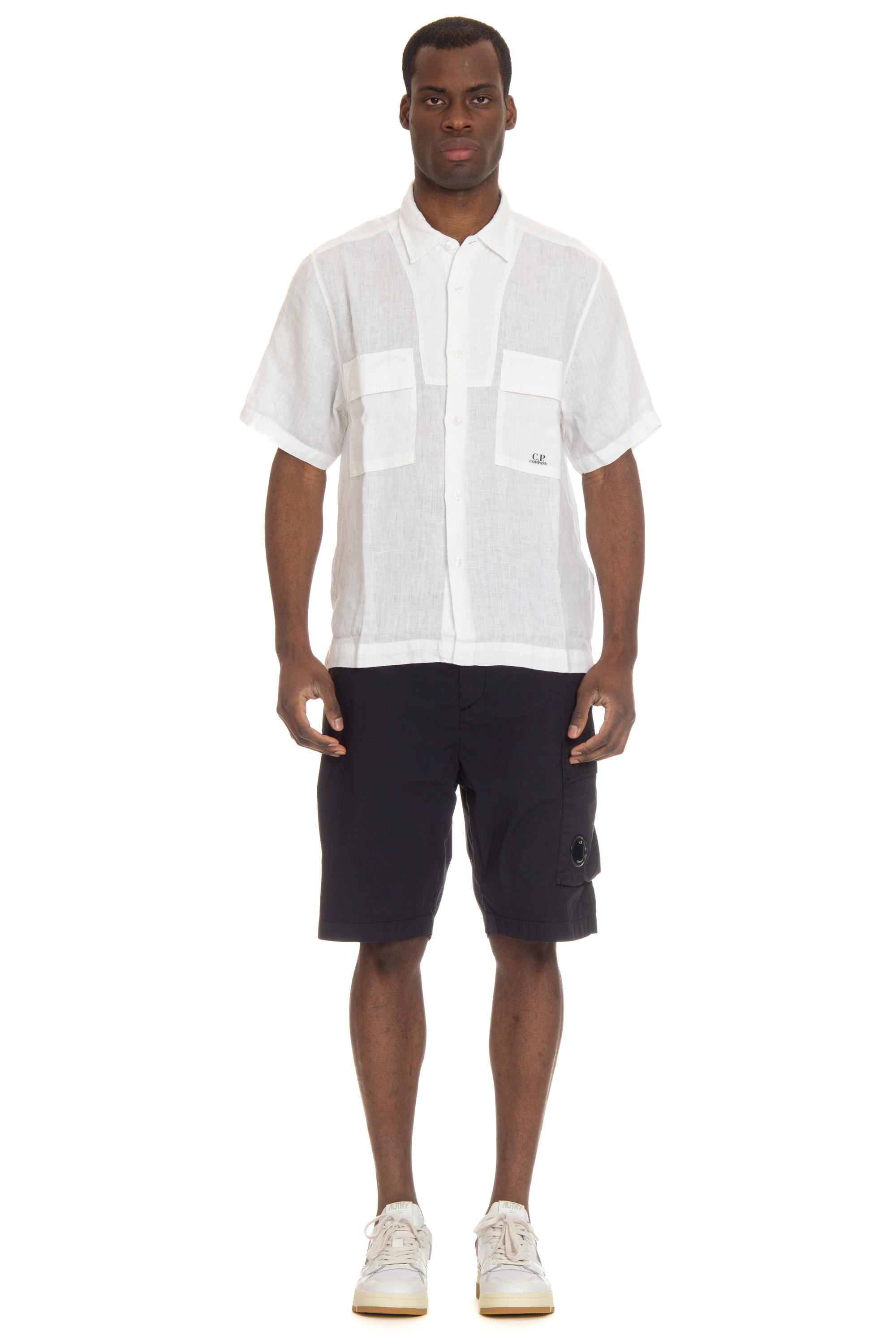 CP Company Camicia lino manica corta CMSH210A-005415G 103 