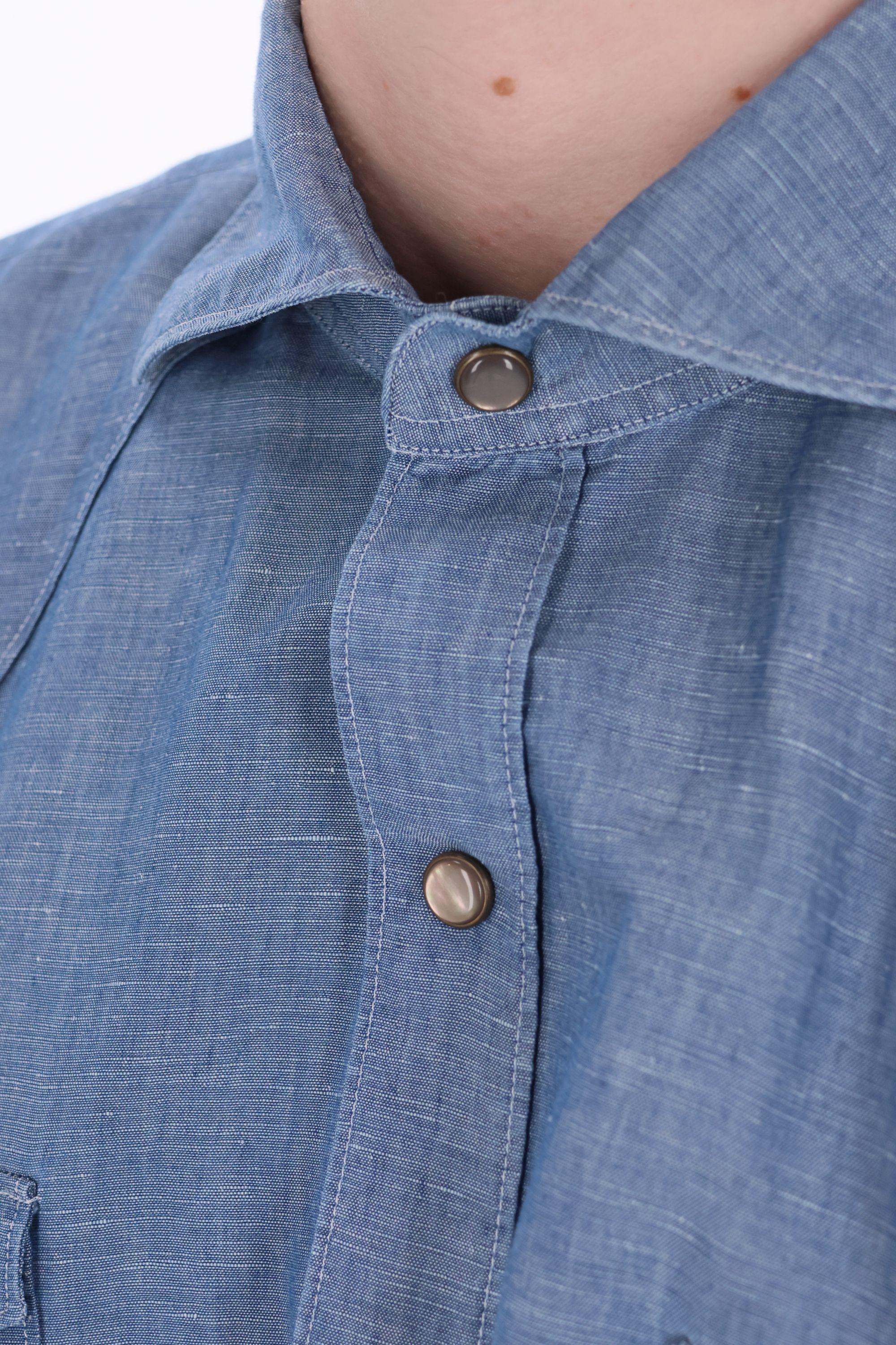 Camicia in denim modello texano linea Dandylife WSU13P2047252.U 0001 Barba 
