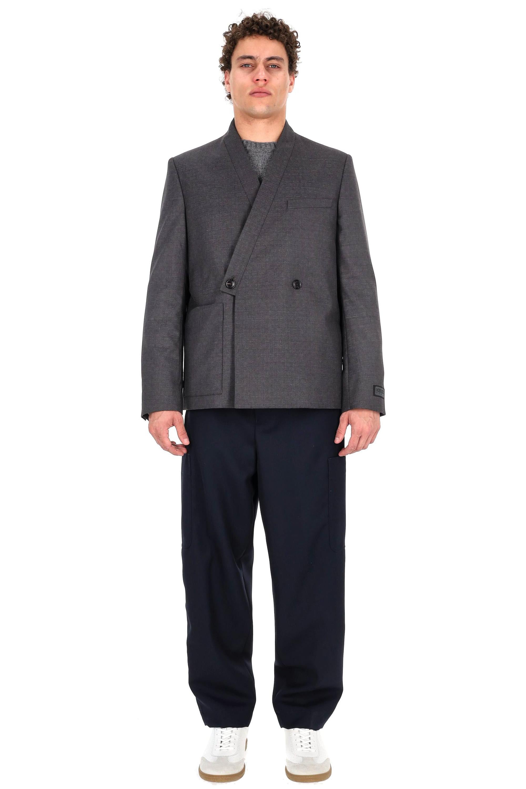 Kenzo Giacca kimono in lana vergine FF65VE1459ID 92 