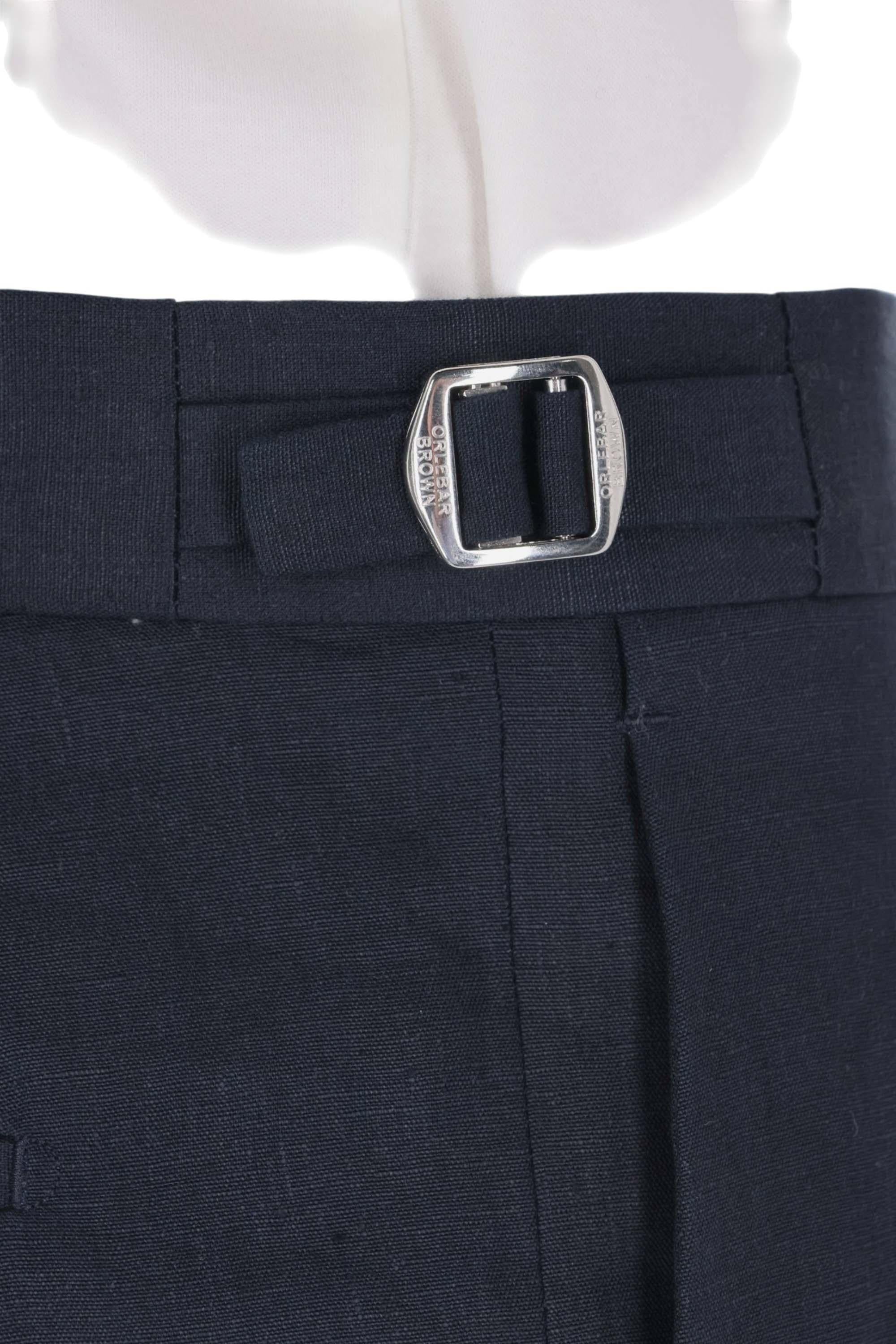 Orlebar Brown Pantalone in lino modello Griffon 280105 NIGHT IRIS 