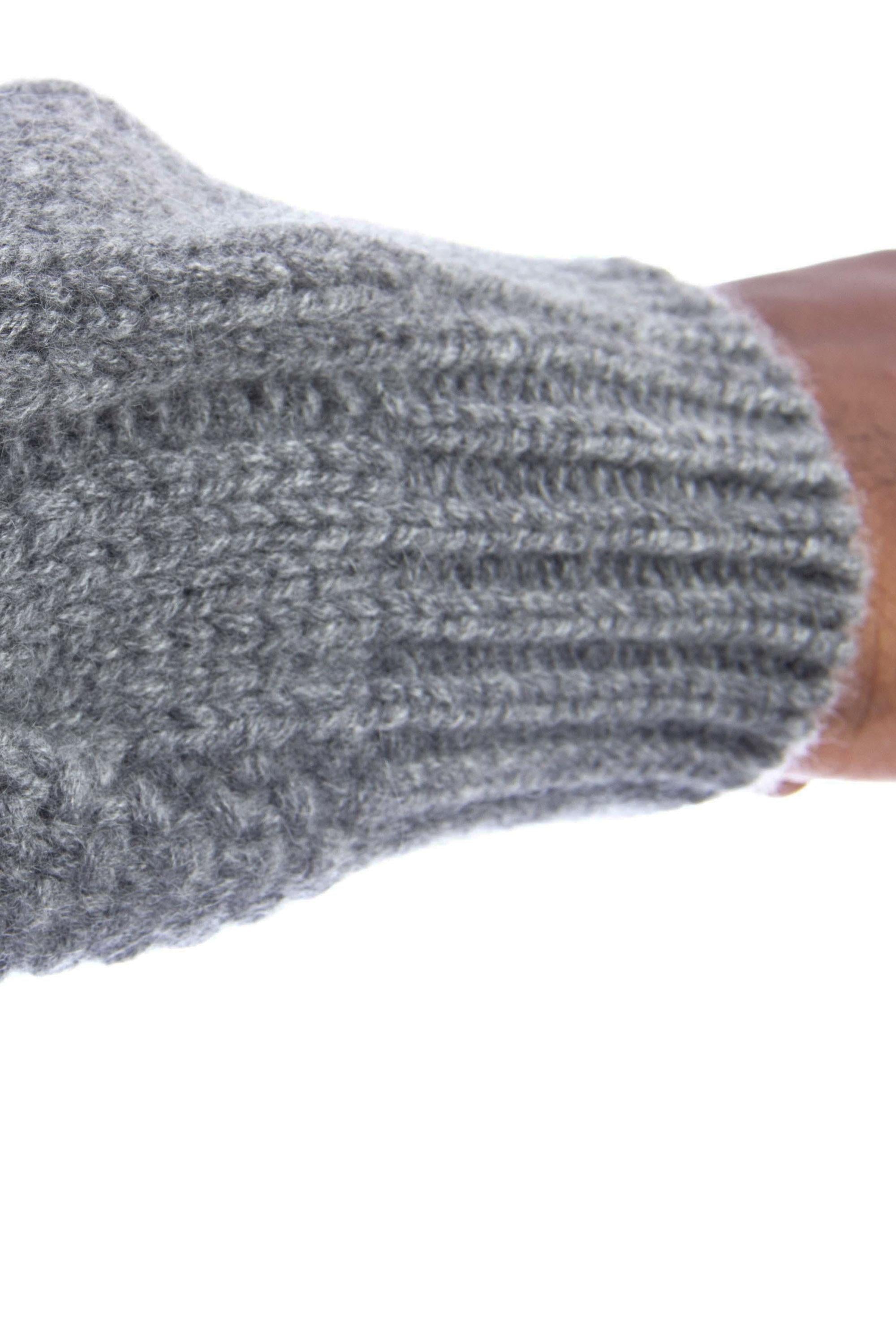 Il Setaccio Maglia full zip a trecce in puro cashmere WS28035 20130 