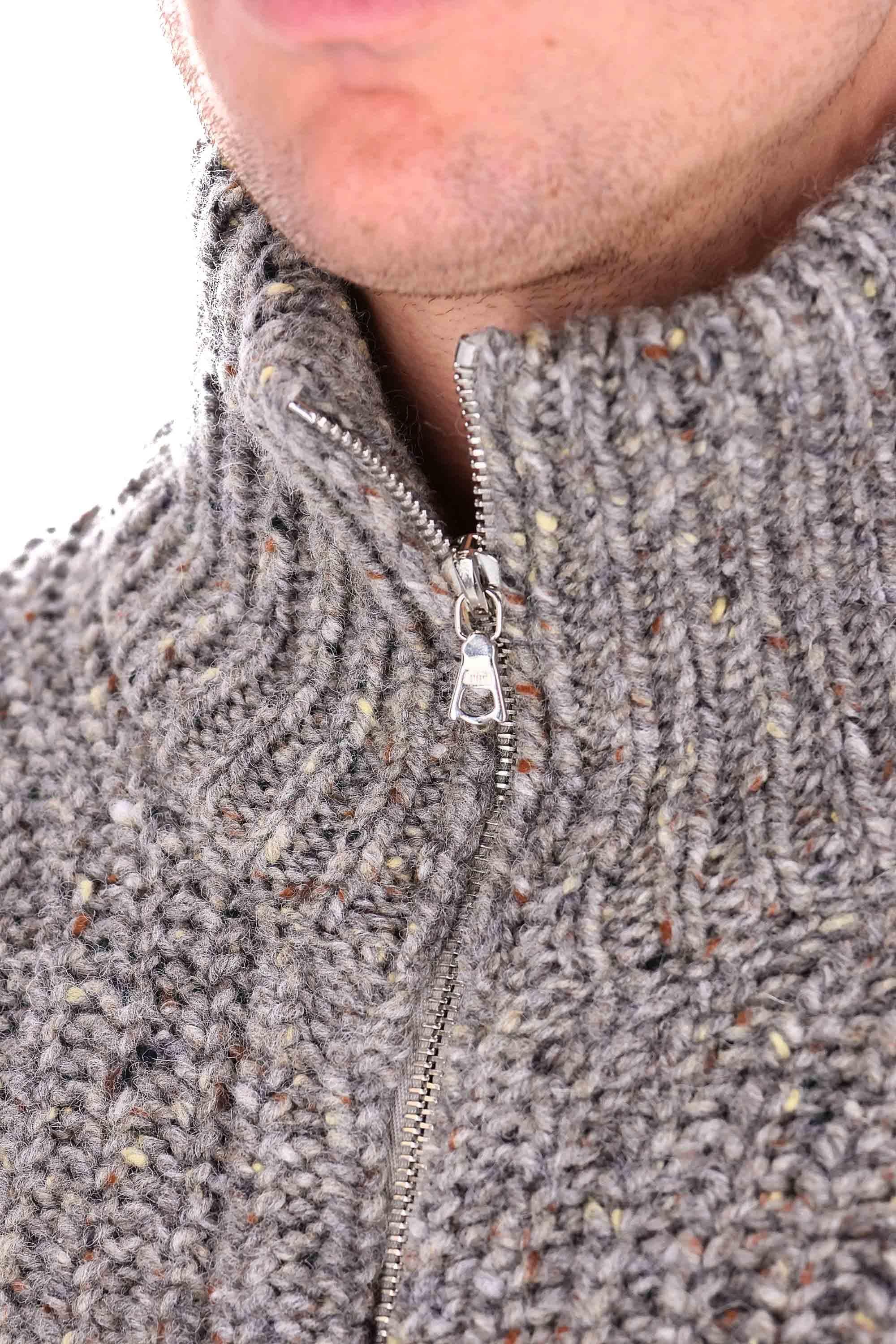 Howlin' Maglia full zip in lana sale pepe LOOSE ENDS GREYMIX 