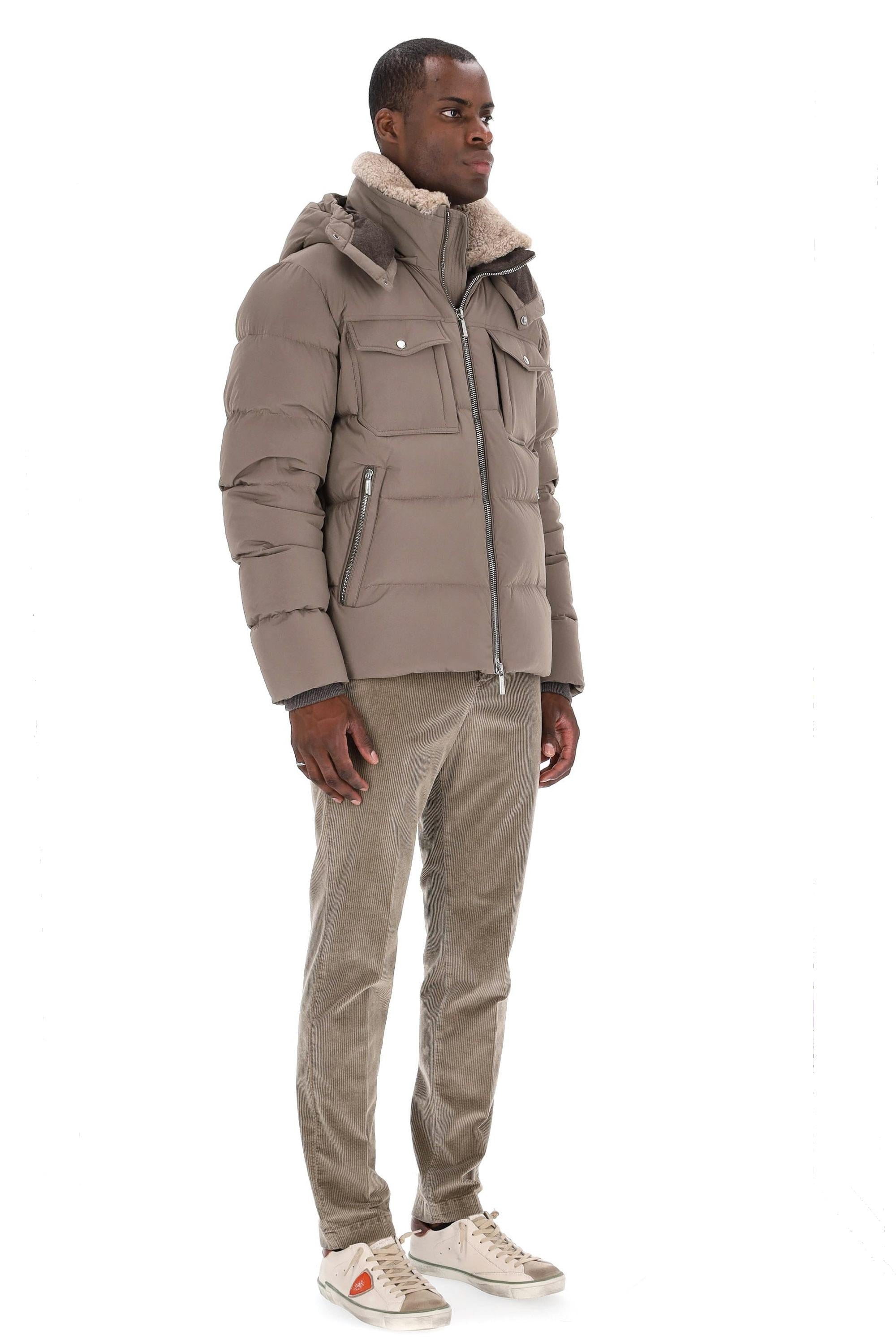 Piumino con collo in montone modello Alarick-KN ALARICK-KN U0214 Moorer 