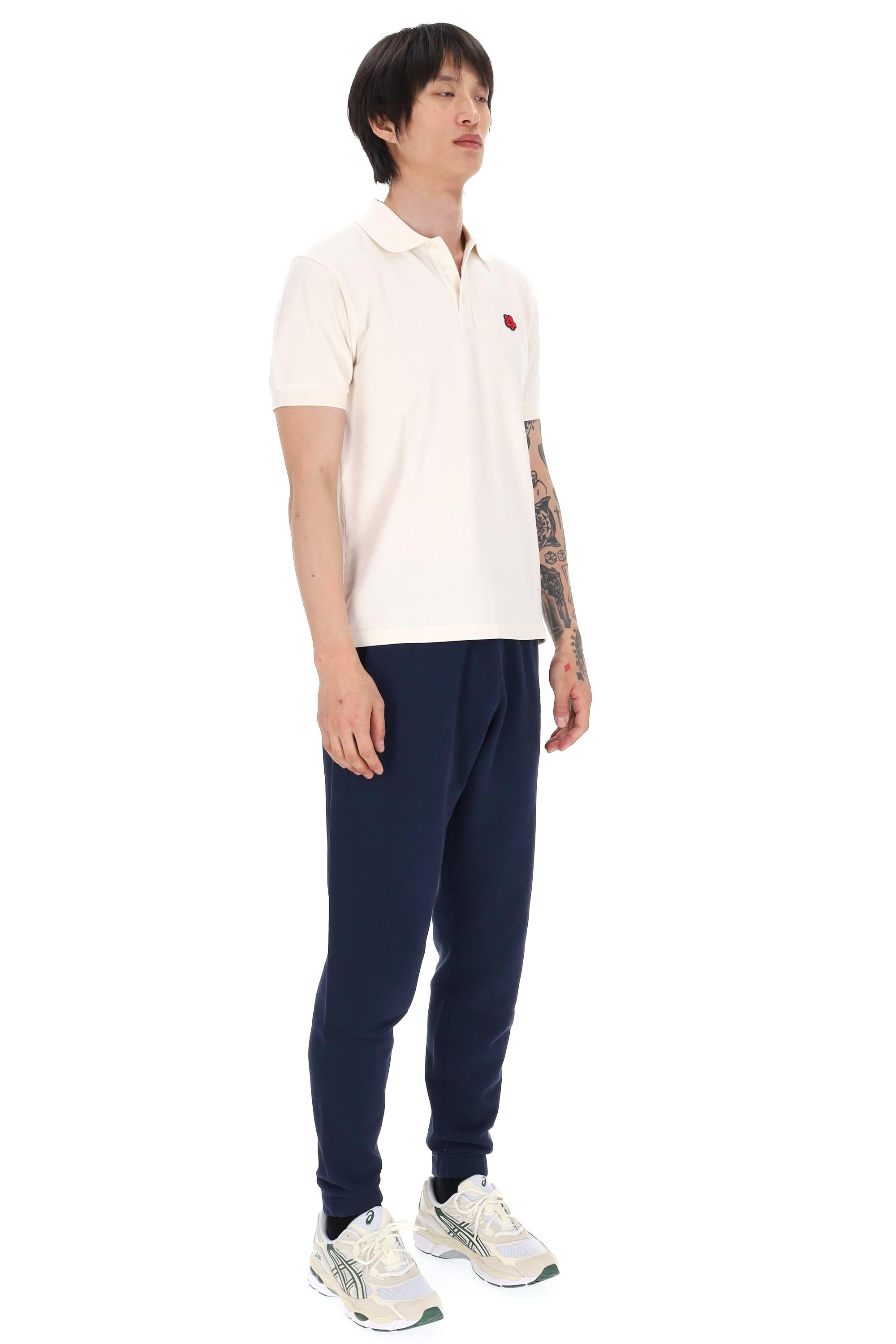 Kenzo Polo in piquet di cotone "boke flower" ricamato FF65PO1534PU 03 