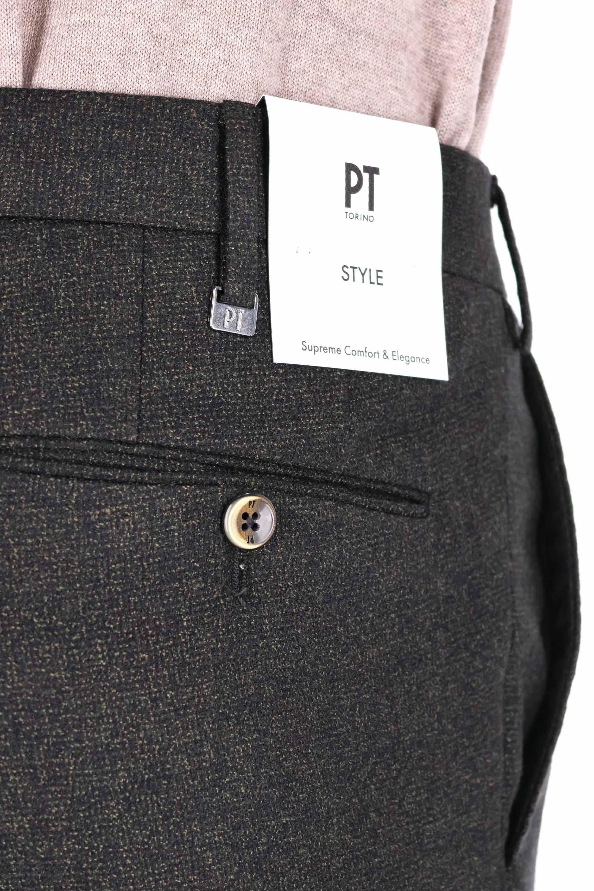 PT Torino Pantalone micro trama in lana-viscosa comfort Slim fit VF01Z00CL1 TO07 0440 