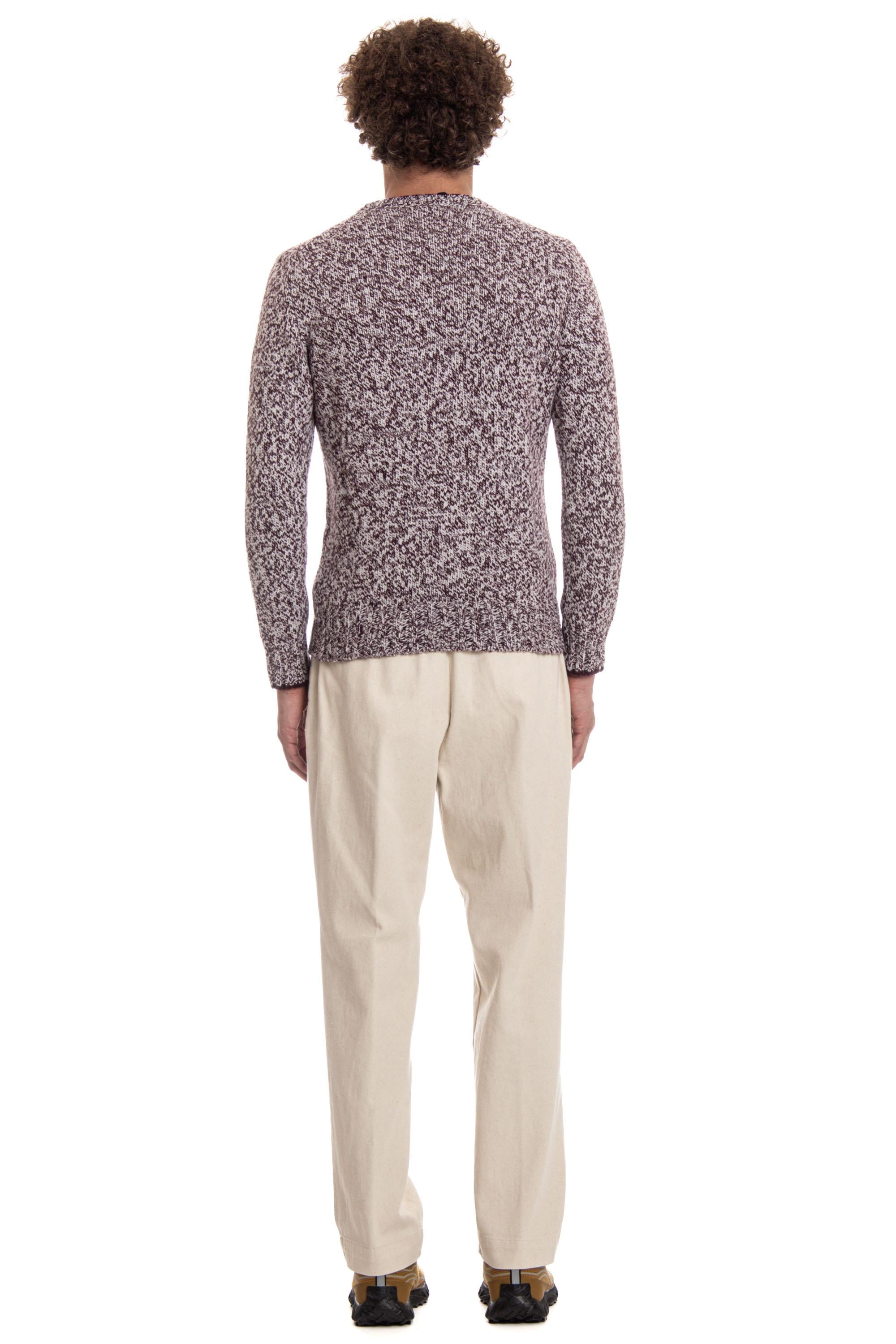 Maglia girocollo in lana vergine moulinè 2570110558 0840 840 Barba 