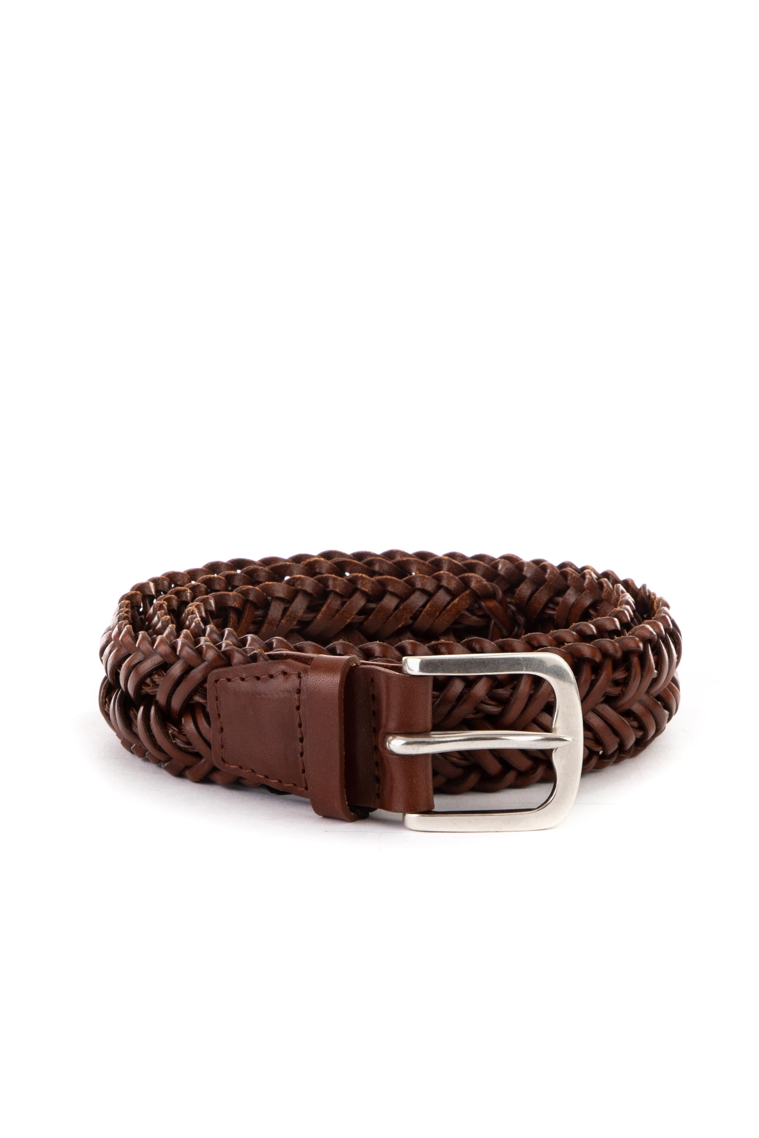 Orciani Cintura intrecciata in pelle U08199_COG2 BRU 