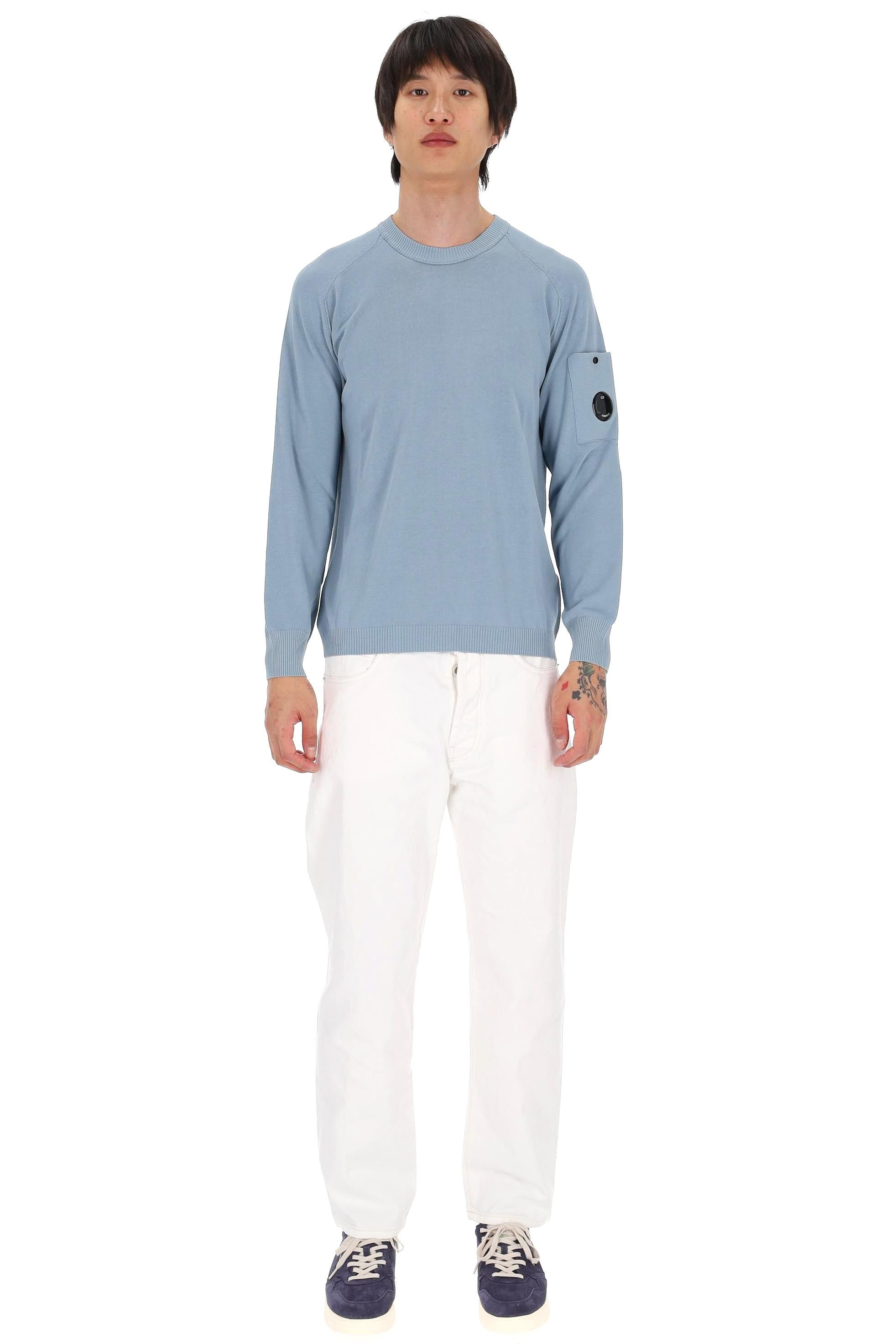 CP Company Maglia girocollo in cotone crepe 20CMKN105A 006323O 809 