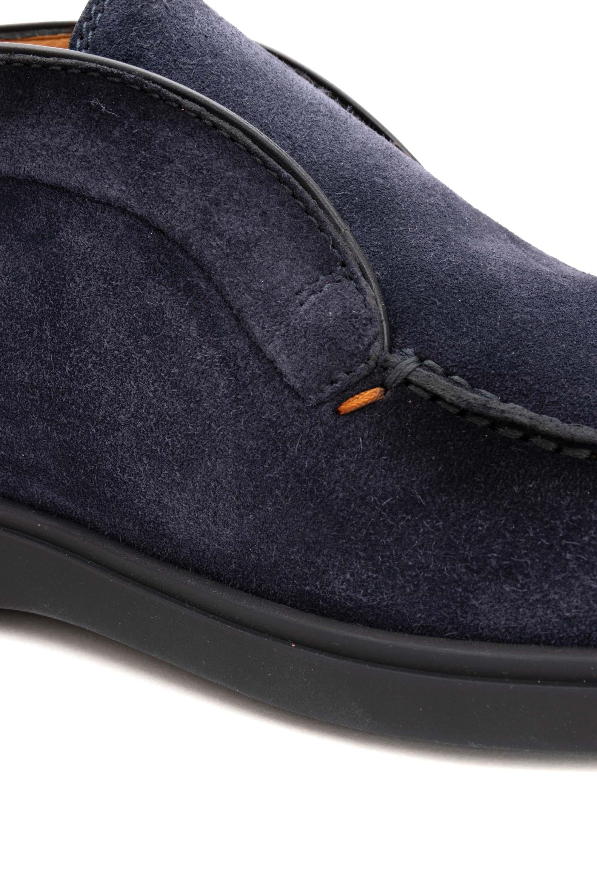 Slip-on in camoscio con fondo in gomma MGDT17823OOTEGEX U60 Santoni 