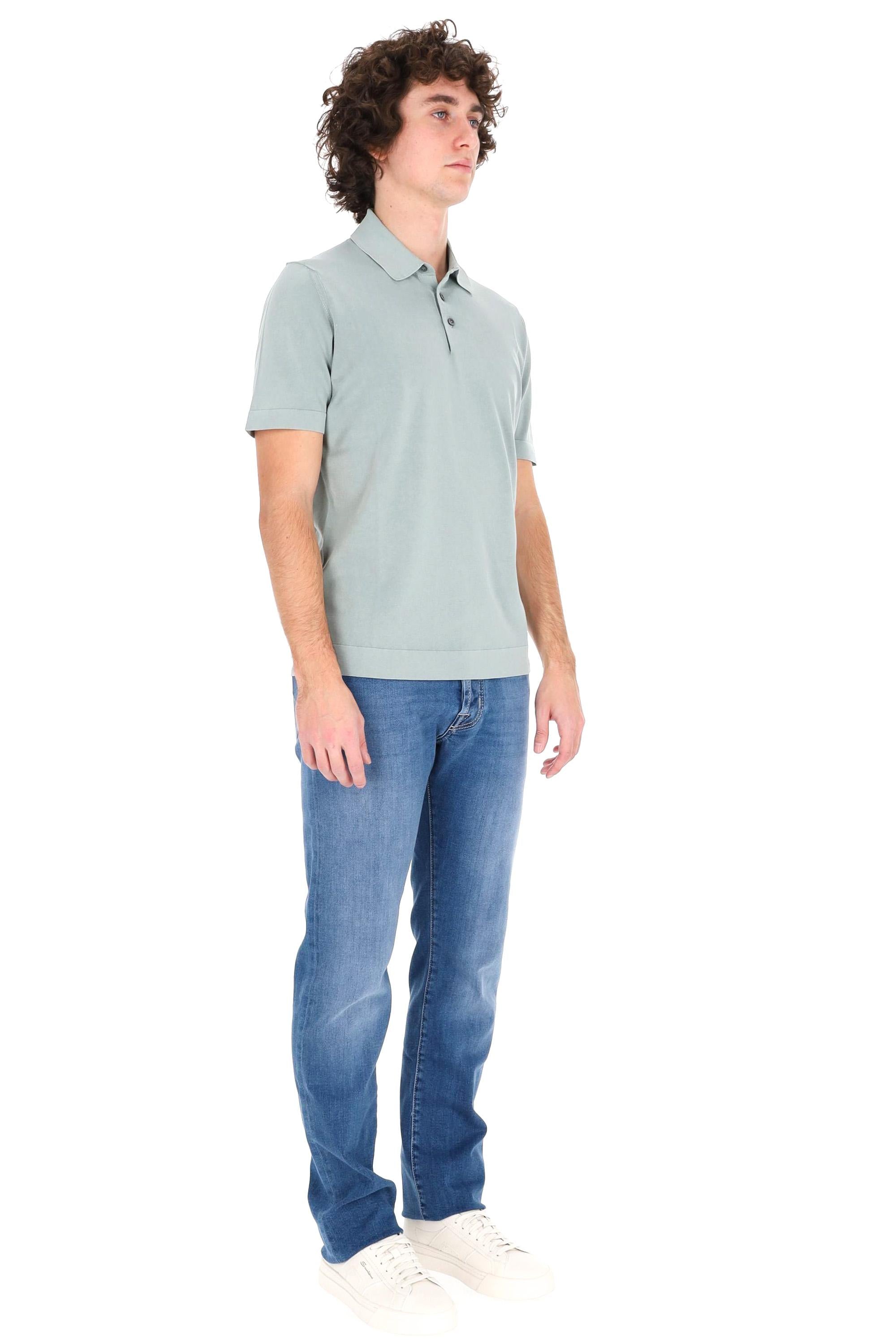 Drumohr Polo in fine cotone ice cotton frosted D0GF202NL-2 422 