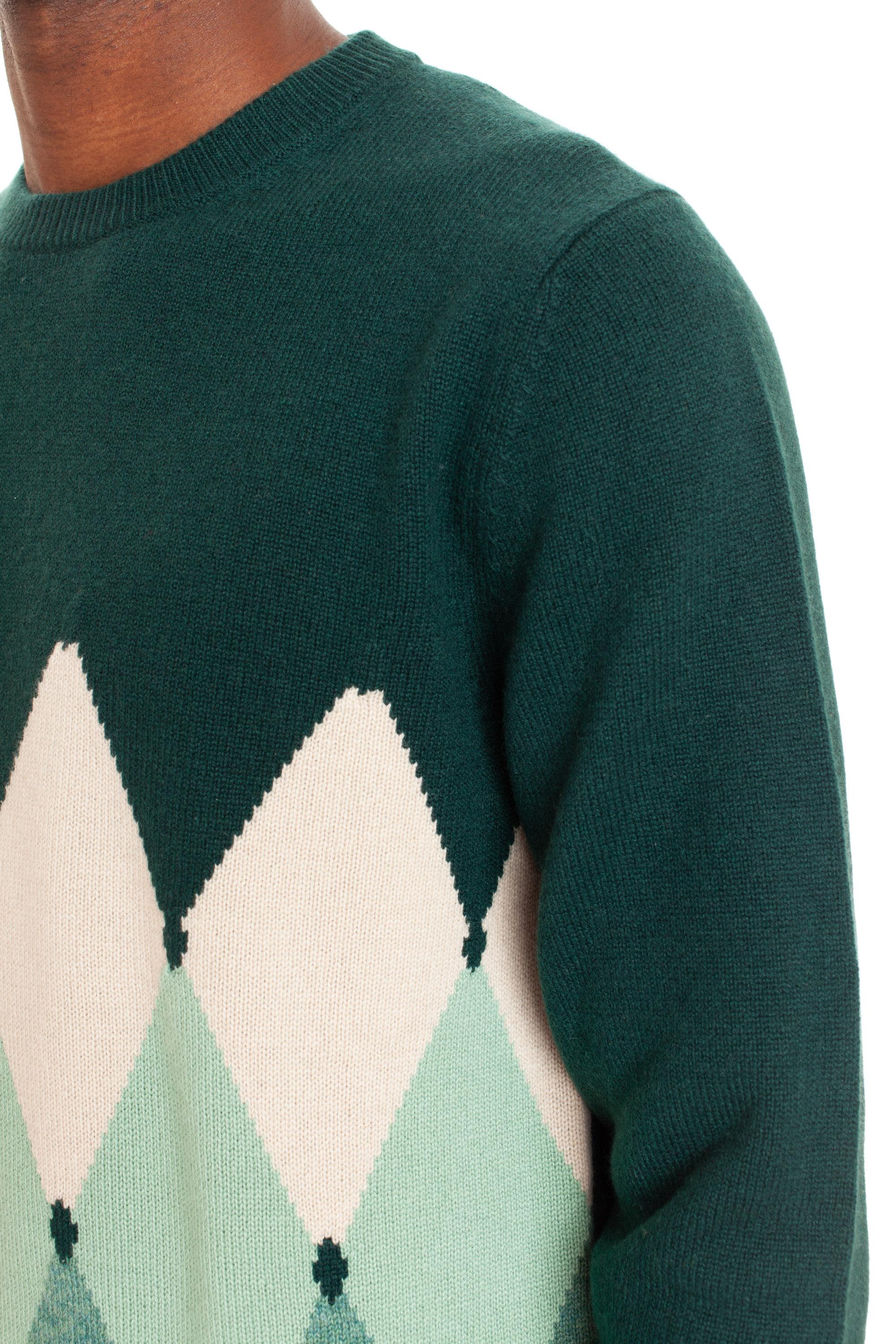 Maglia girocollo in cashmere argyle B2P000 7K0A8 92665 Ballantyne 