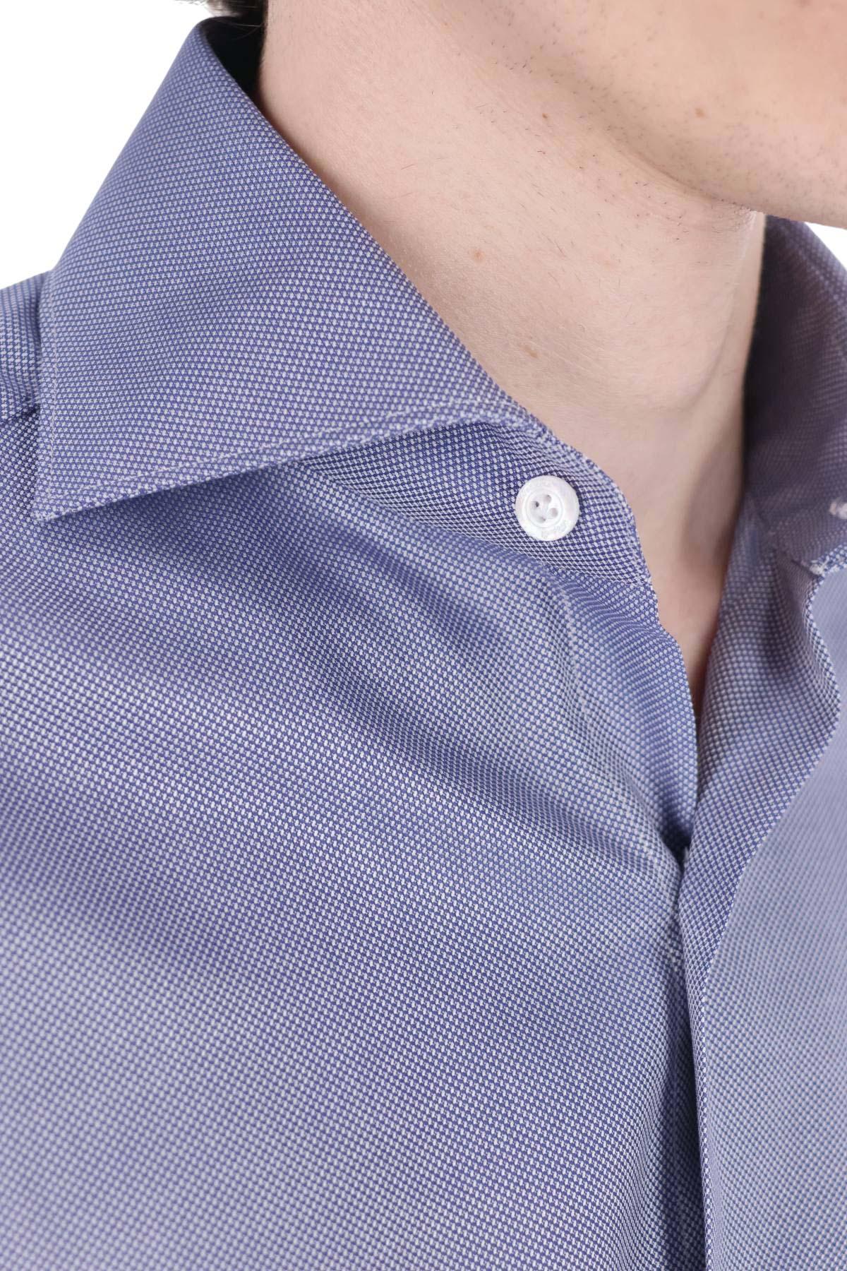 Finamore Camicia in cotone cangiante royal oxford linea Milano ML 460188 C0786 03 