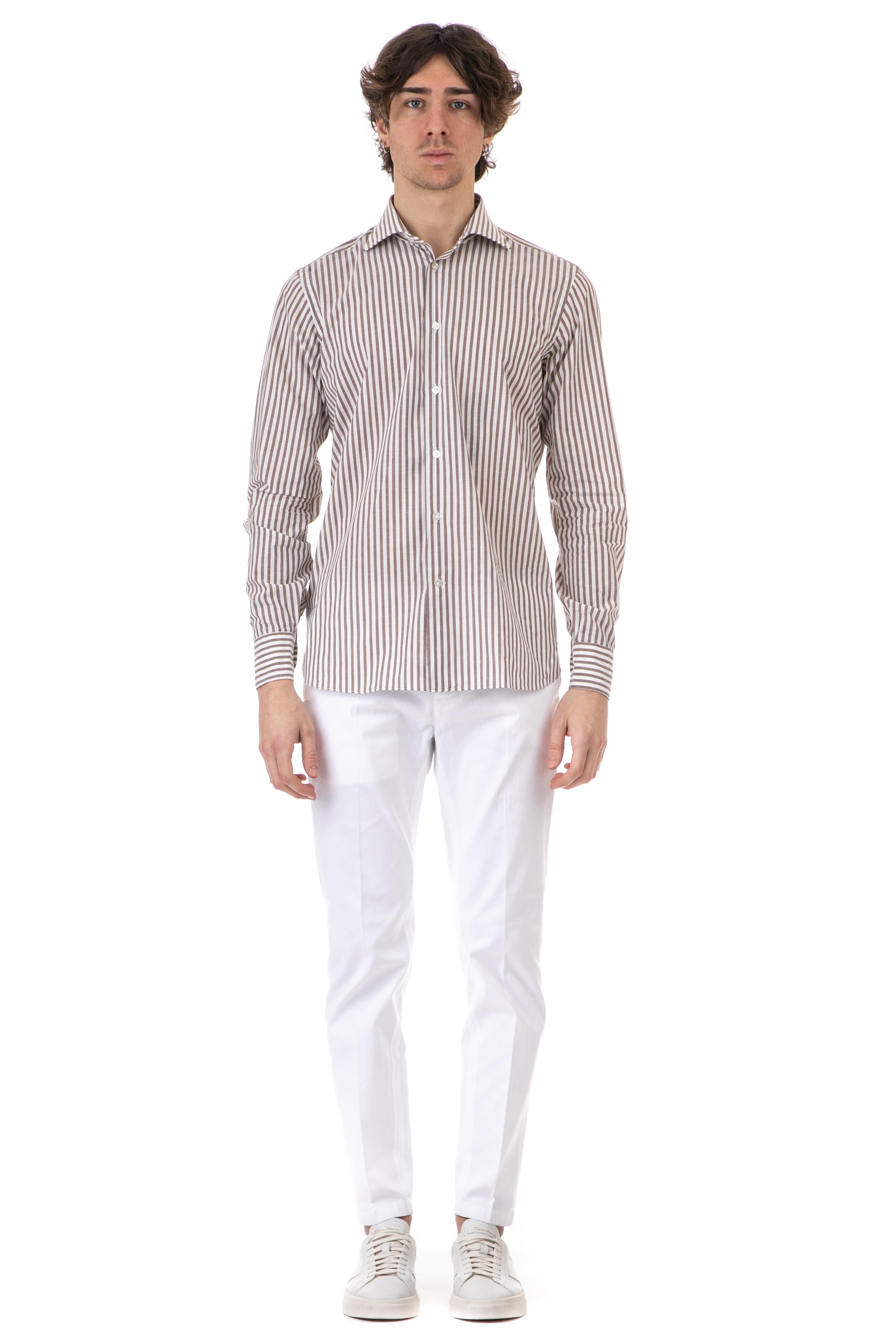 Borriello Camicia bacchettata in cotone fiammato 16033/2 5 