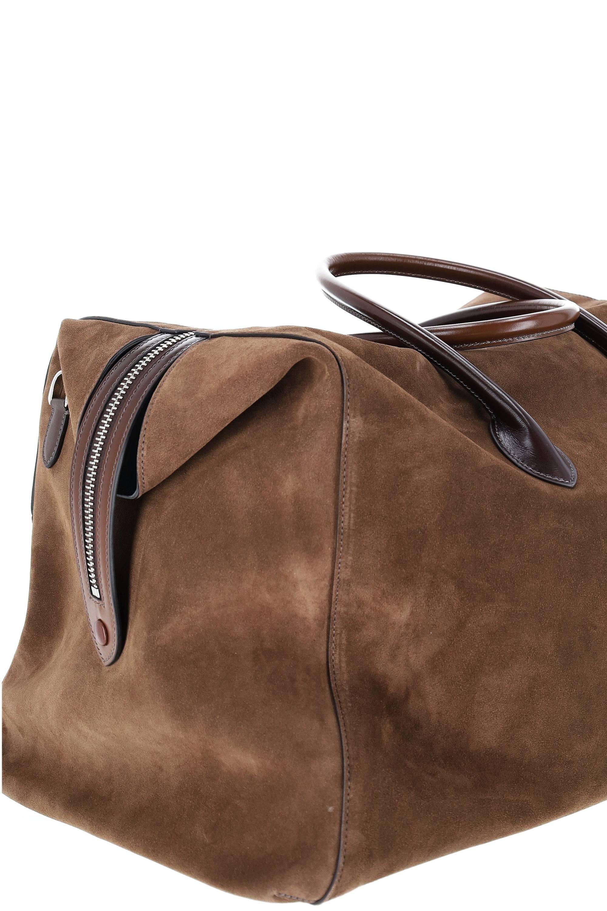 Santoni Borsa da viaggio in pelle scamosciata UIBBA2905BS S23 
