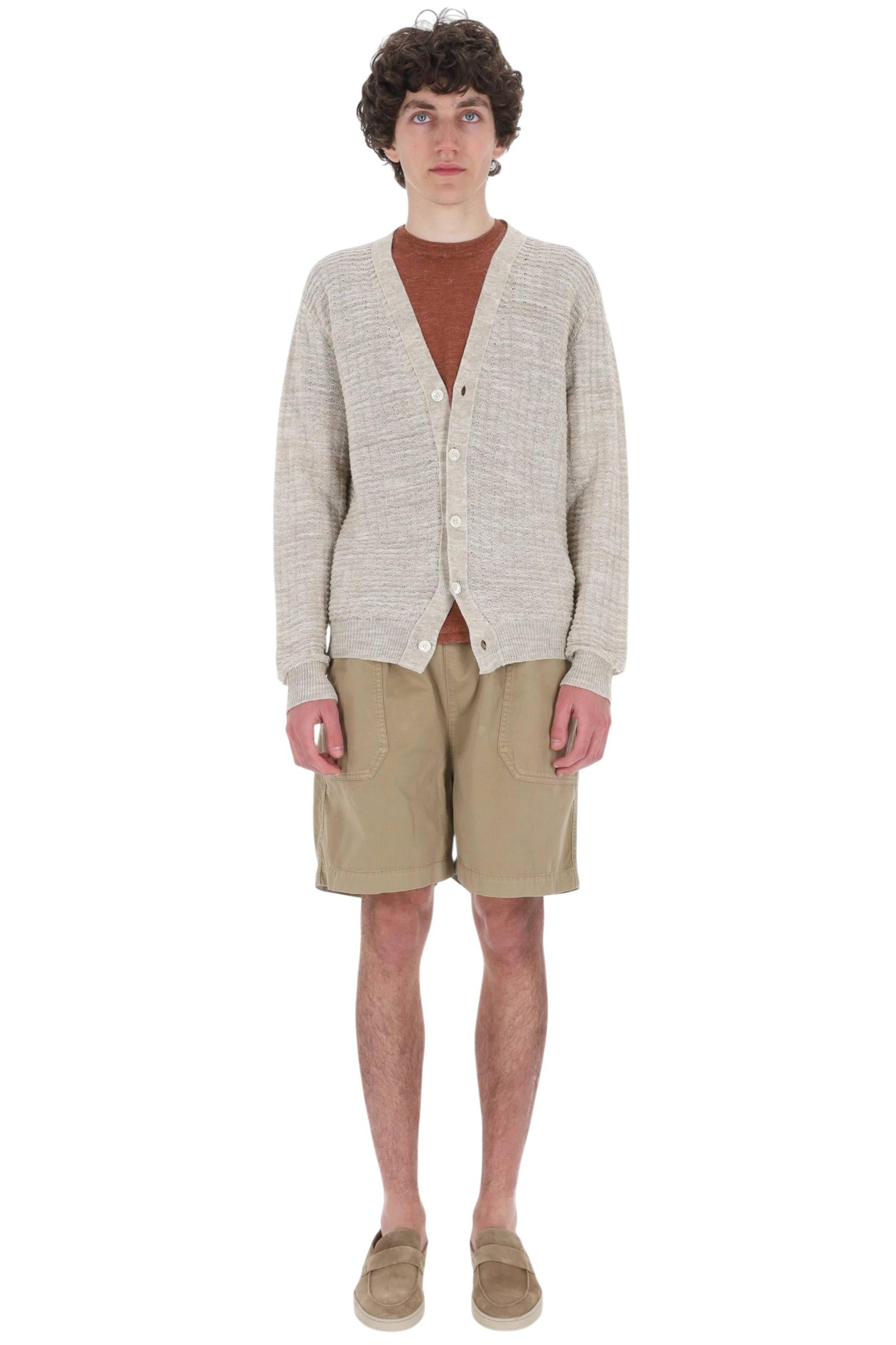 Roberto Collina Cardigan tramato in cotone-lino MYA28110 23 