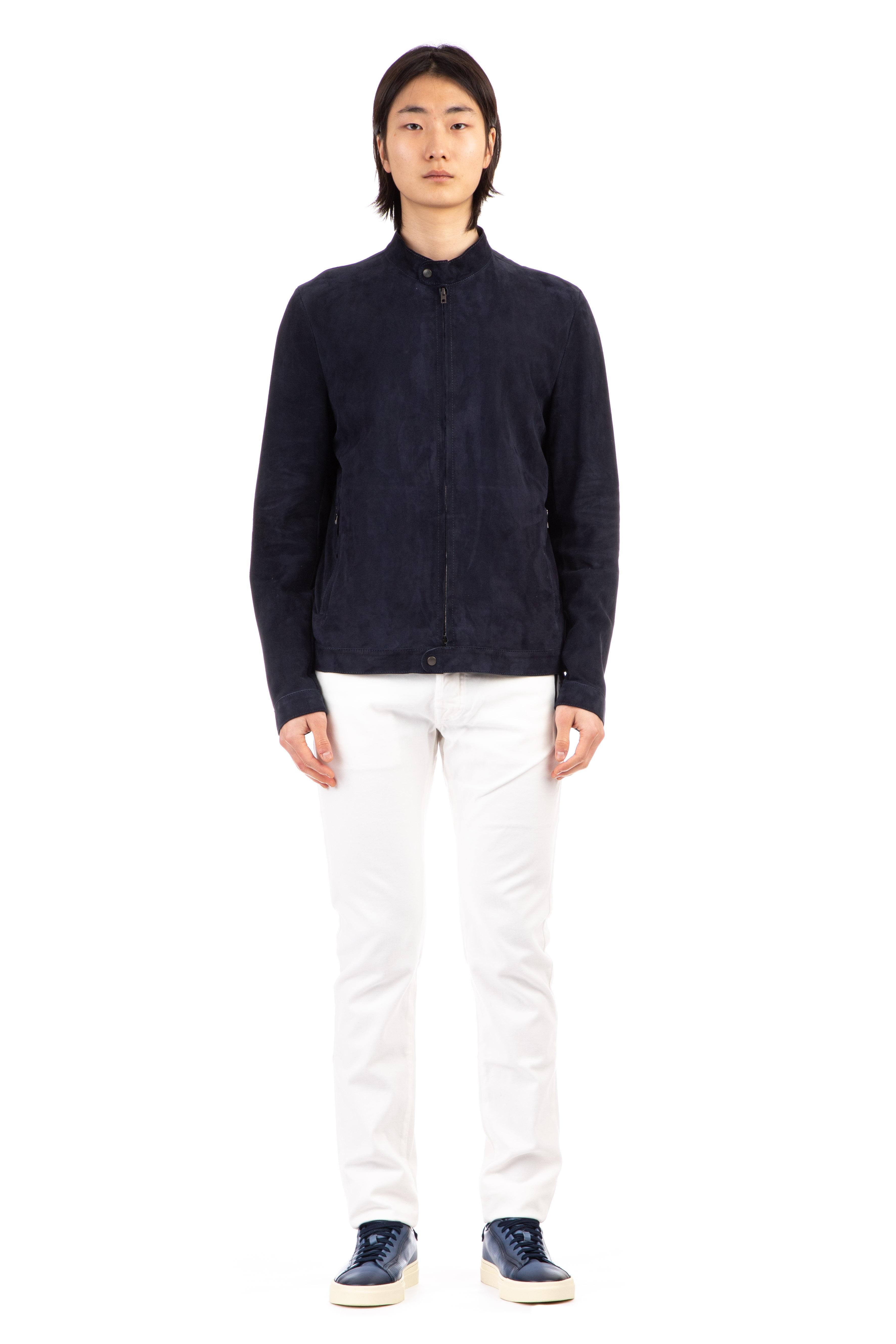 Giubbino in camoscio 38527-U_DNO BLU Salvatore Santoro 