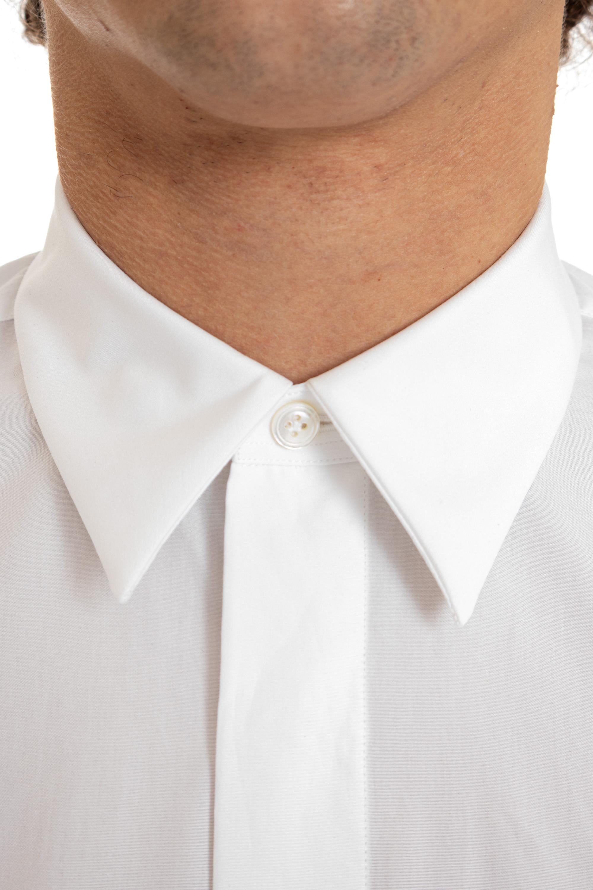Lardini Camicia cerimonia con bottoni coperti EQASHER EQC1775 100 