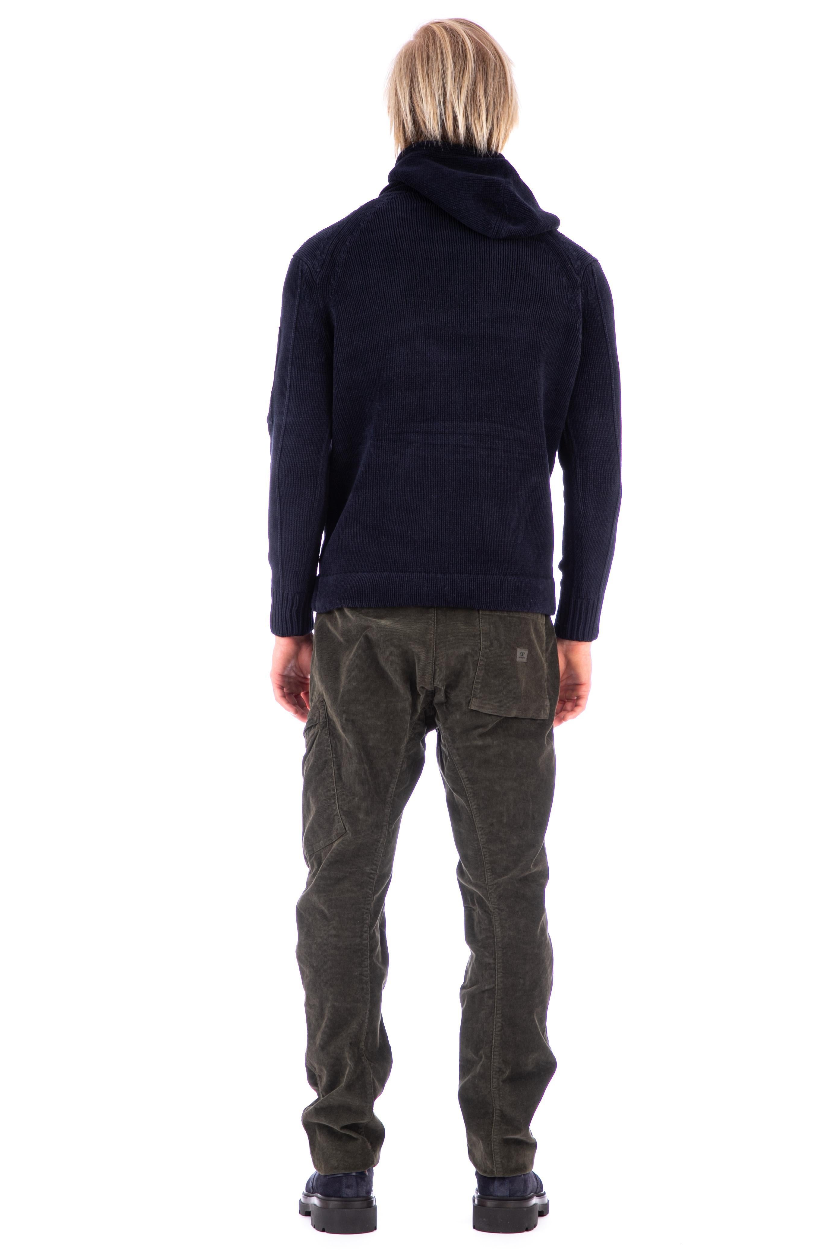 CP Company Felpa con cappuccio in ciniglia 13CMKN015 005558G 888 