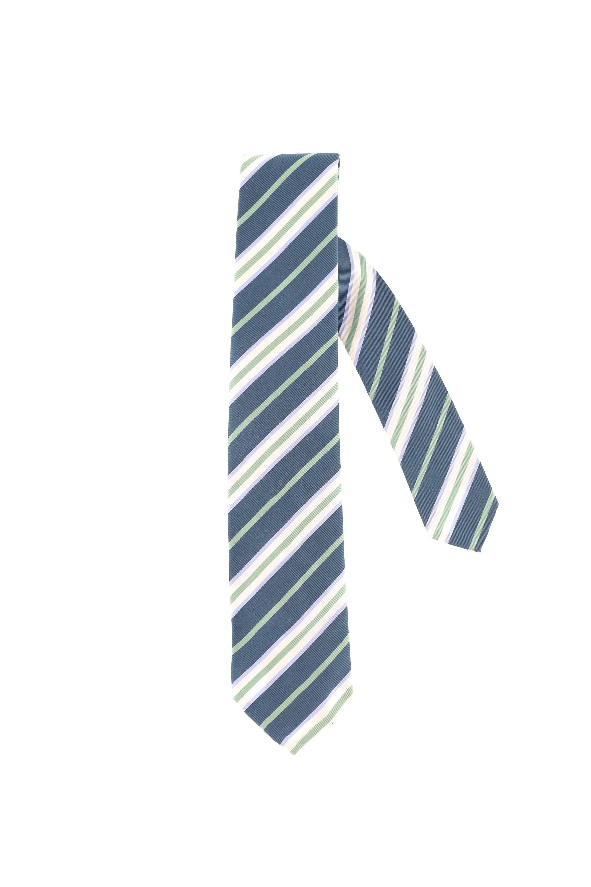 Finamore Cravatta regimental in seta-cotone CHIAIA 130028 P4116 01 