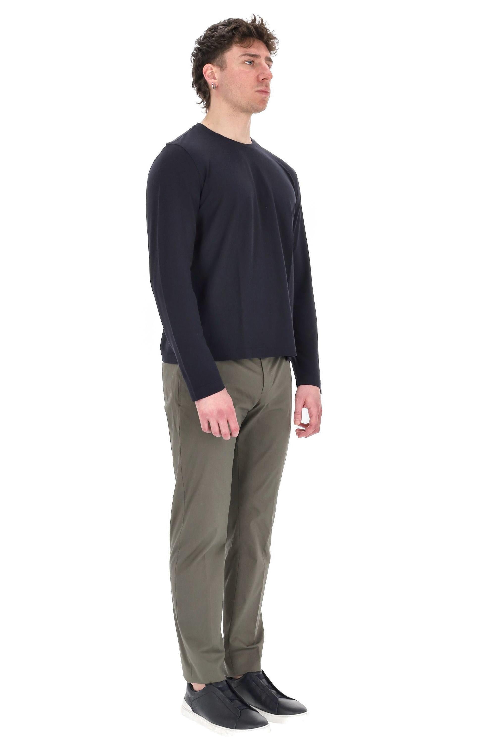 Drumohr T-shirt manica lunga in cotone "ice cotton" DTJ001B-4 792 