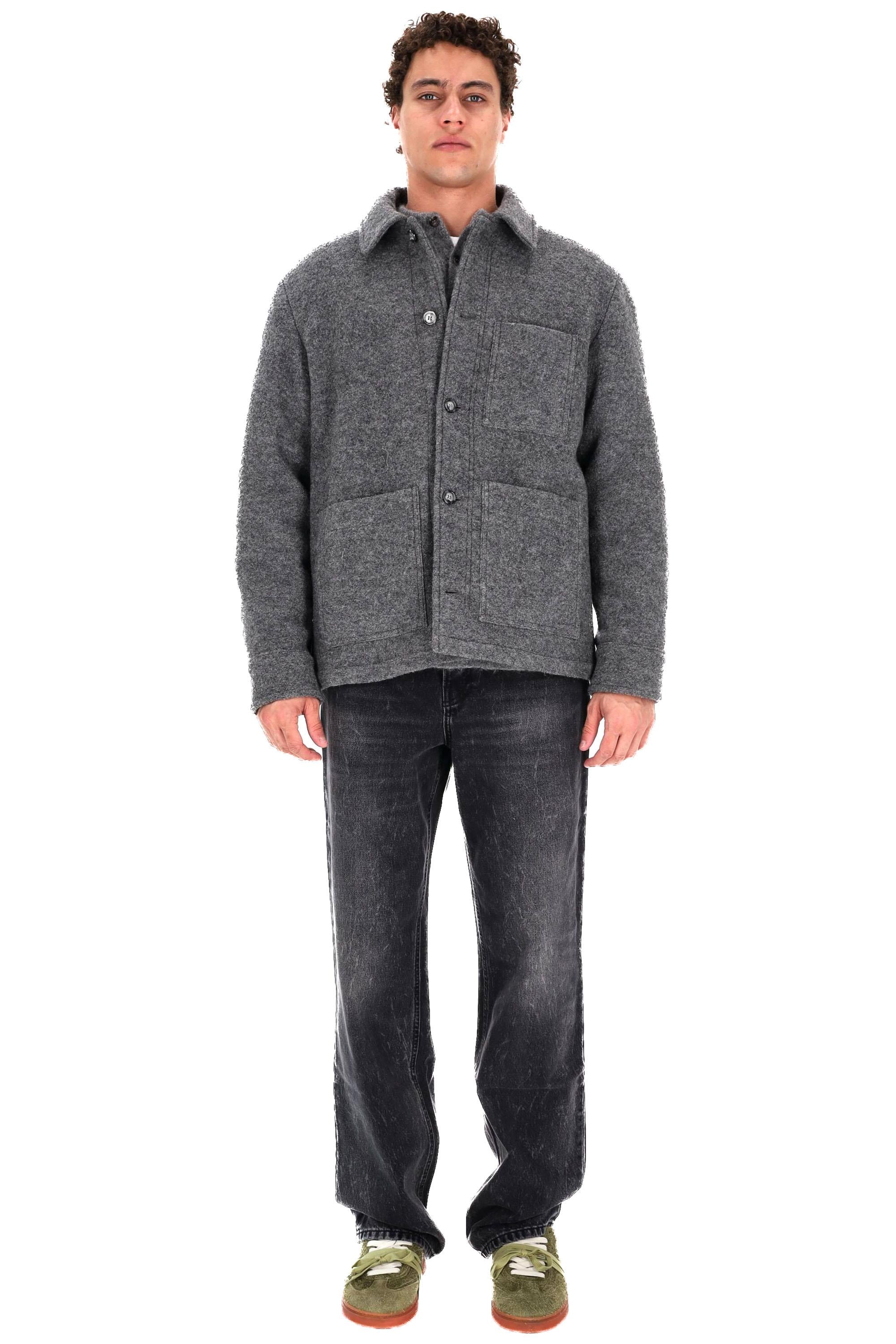 A.P.C. Work jacket in pura lana WVBEH-H32029 PLA-GRIS CHINE 